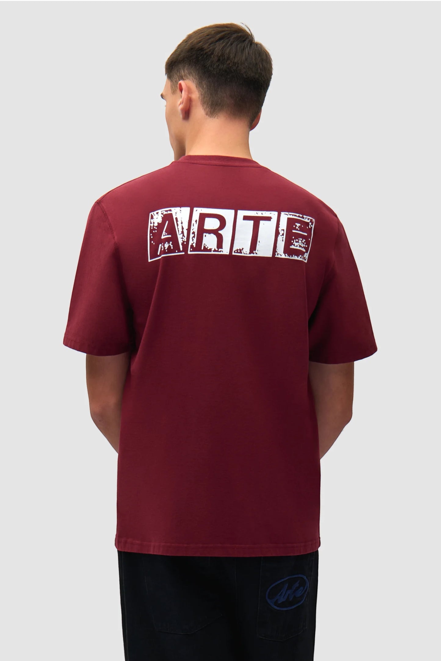 T-Shirt Arte Bordeaux - Faded Back Print - Coton Premium Portugal