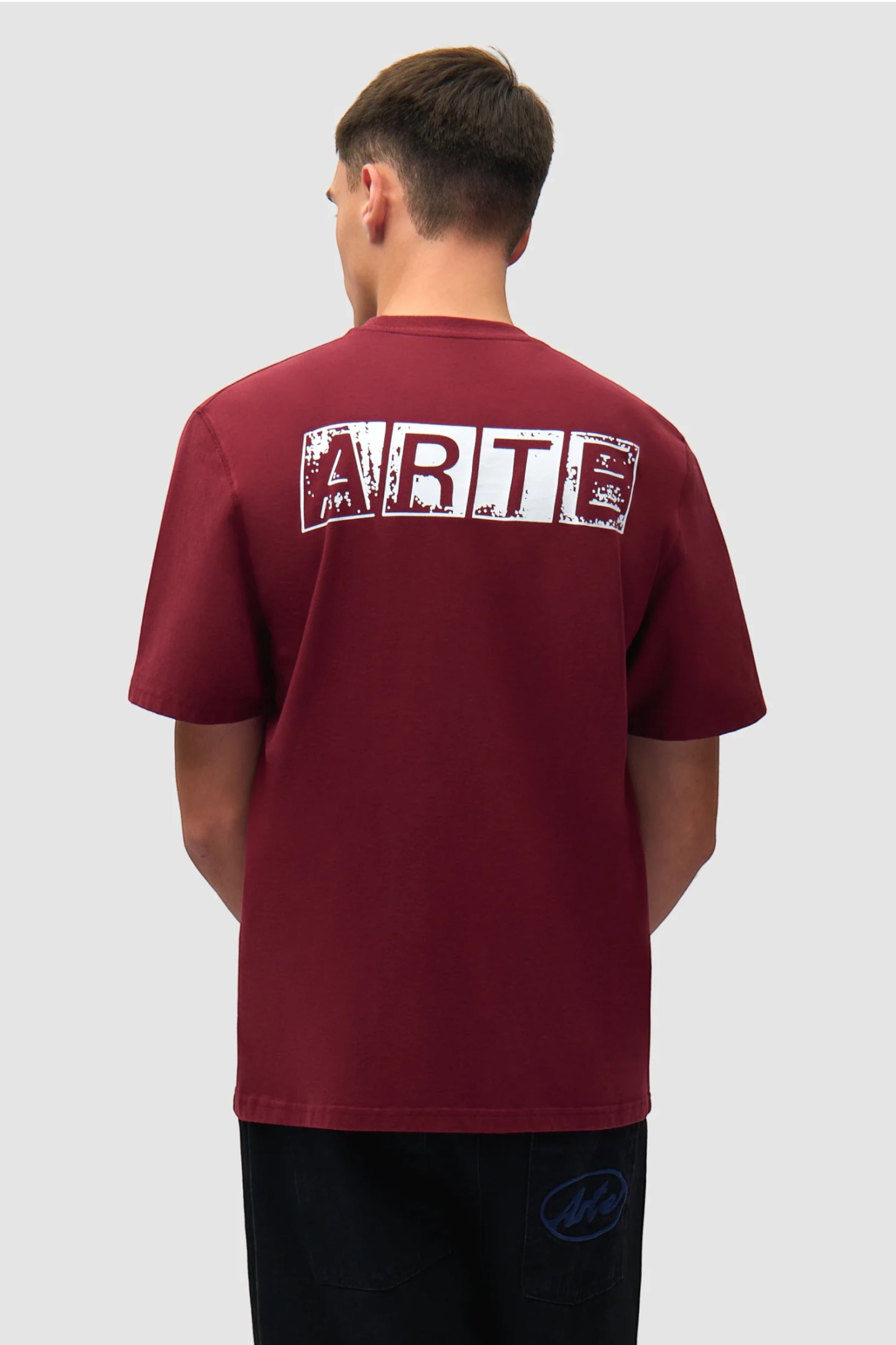 T-Shirt Arte Bordeaux - Faded Back Print - Coton Premium Portugal