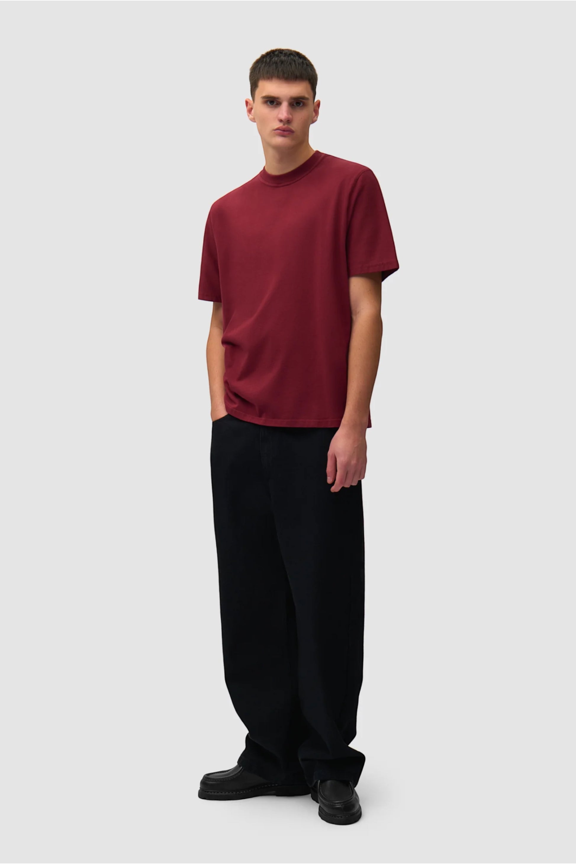 T-Shirt Arte Bordeaux - Faded Back Print - Coton Premium Portugal