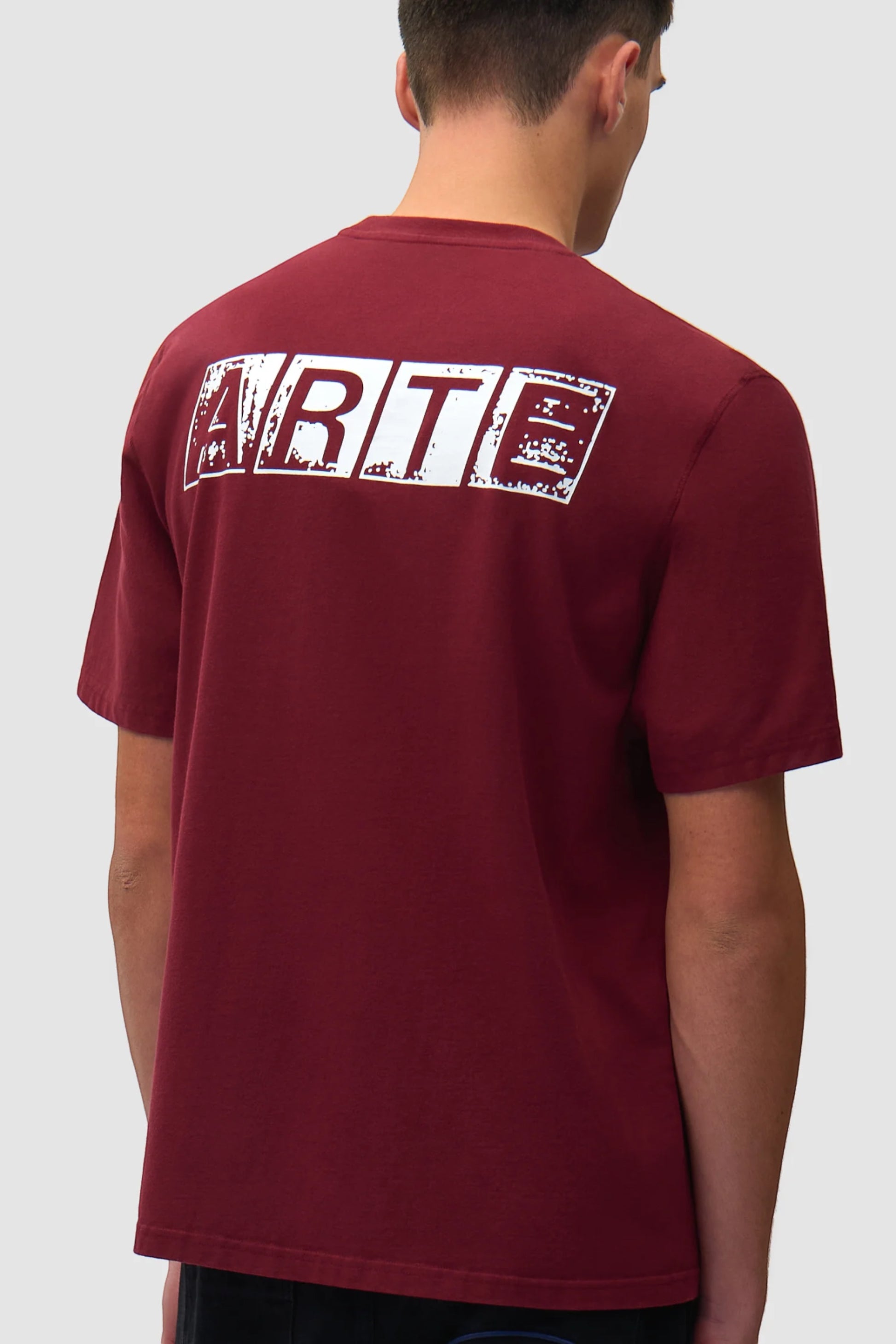 T-Shirt Arte Bordeaux - Faded Back Print - Coton Premium Portugal