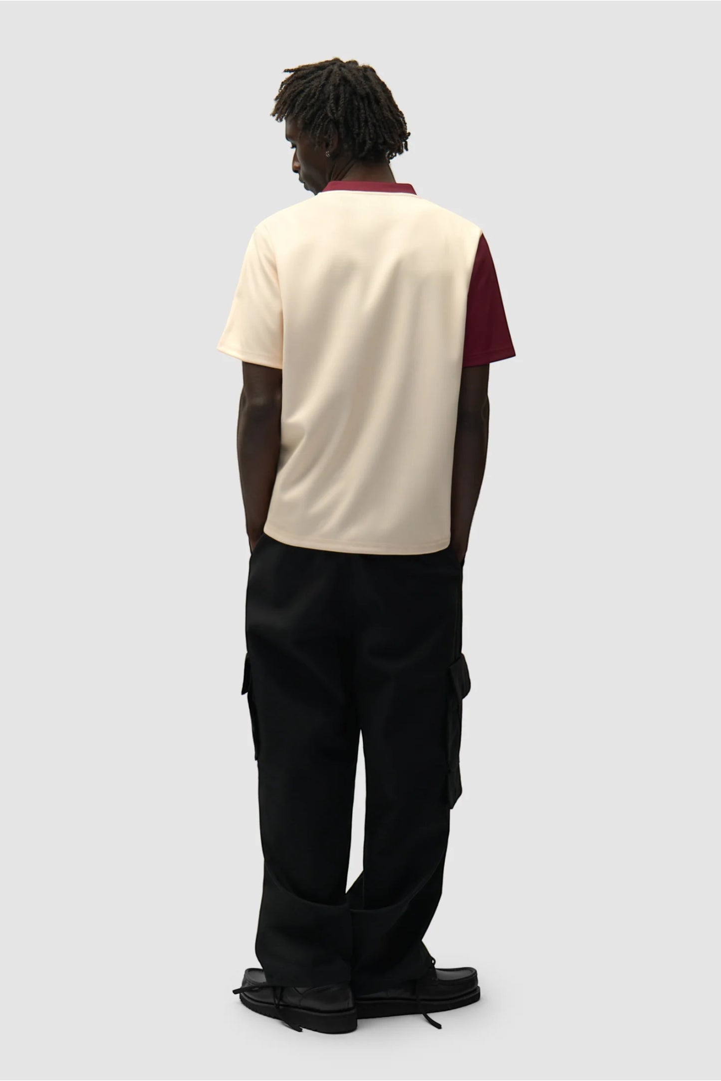 T-Shirt Football Arte Bordeaux Cream - Jersey Nylon Bicolore Portugal