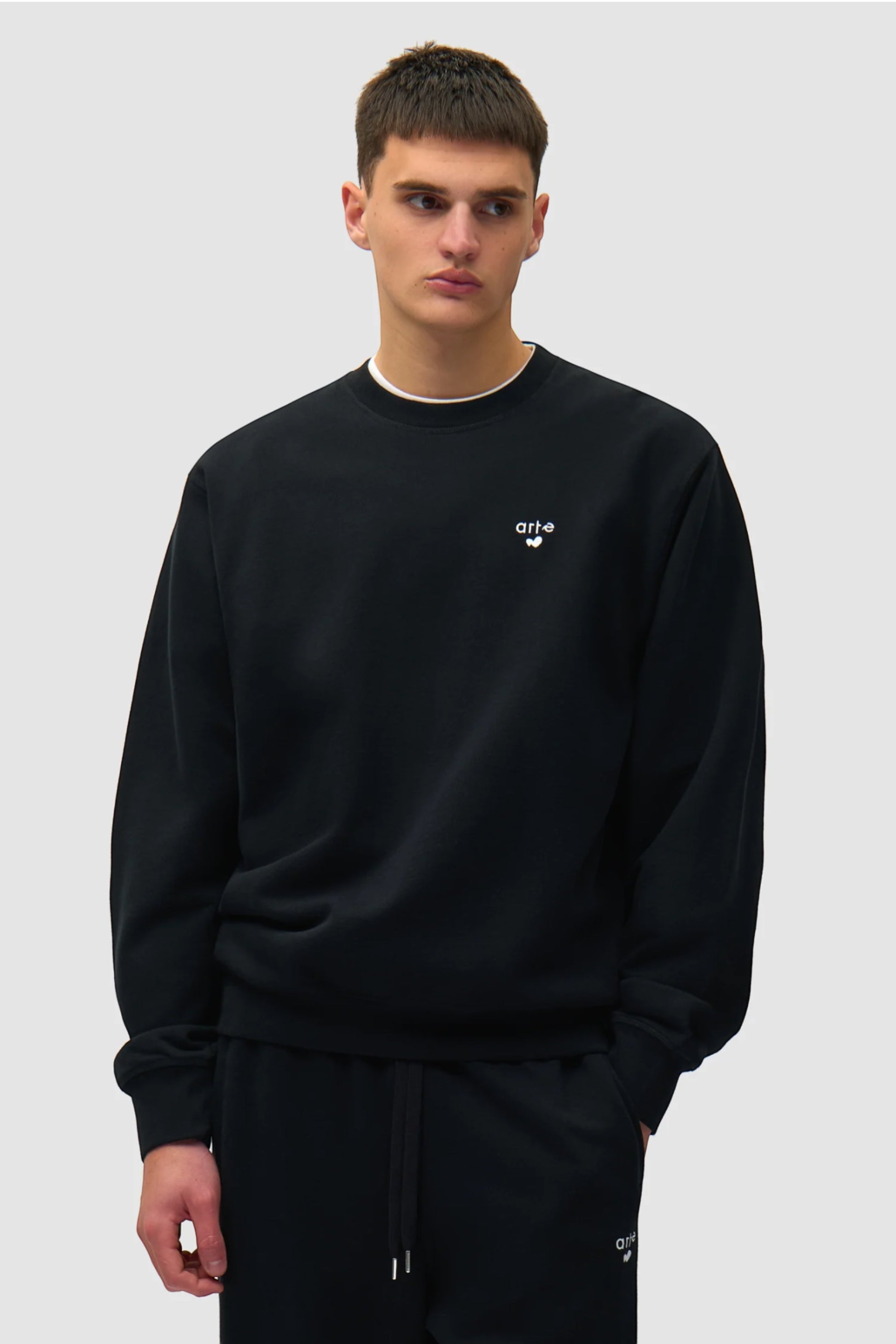 Crewneck Arte Black - Logo Cœur - Coton Premium Portugal