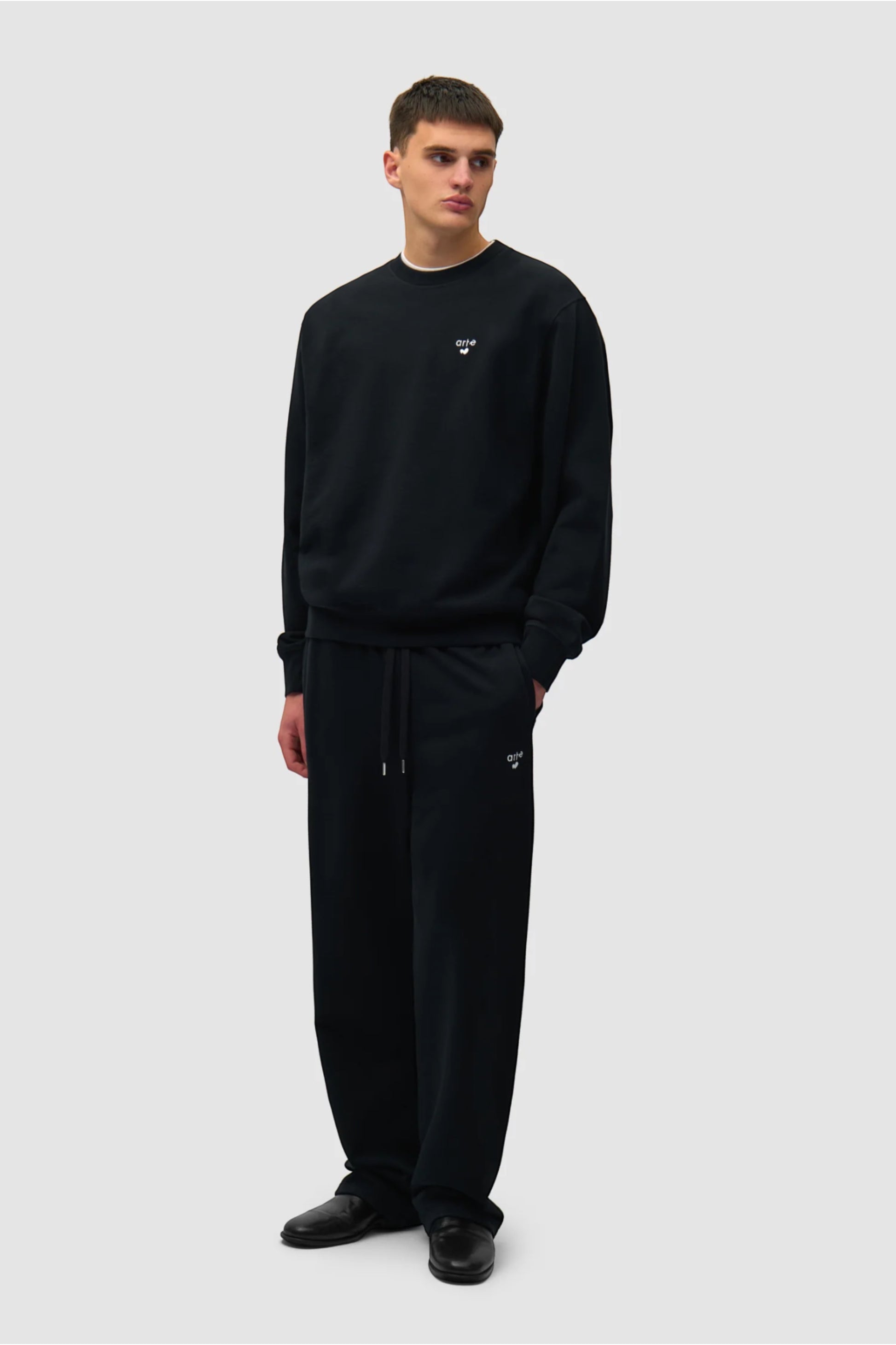 Crewneck Arte Black - Logo Cœur - Coton Premium Portugal