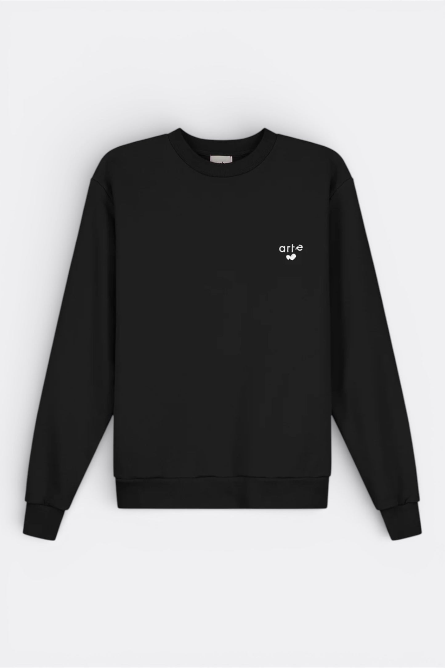 Crewneck Arte Black - Logo Cœur - Coton Premium Portugal