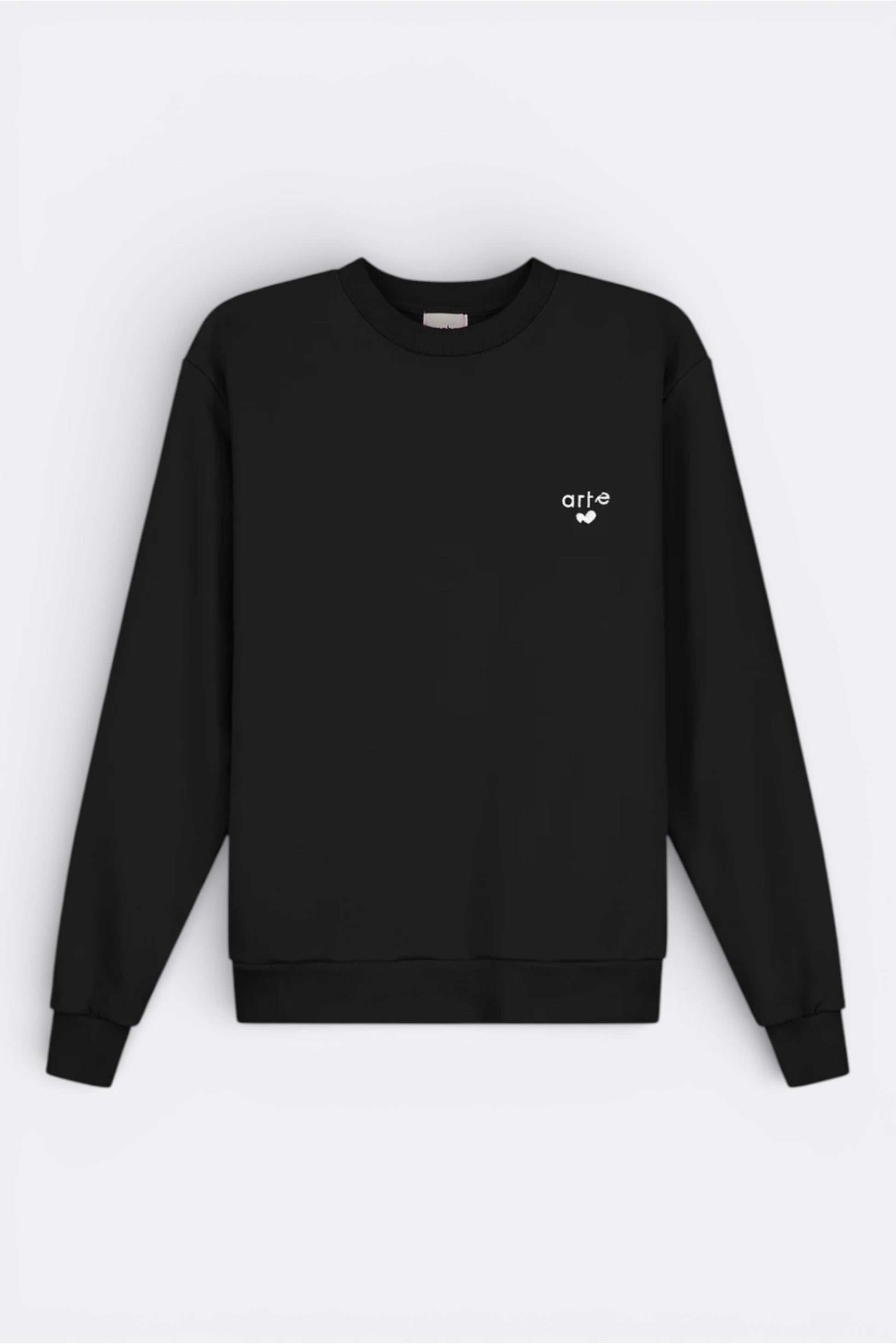 Crewneck Arte Black - Logo Cœur - Coton Premium Portugal