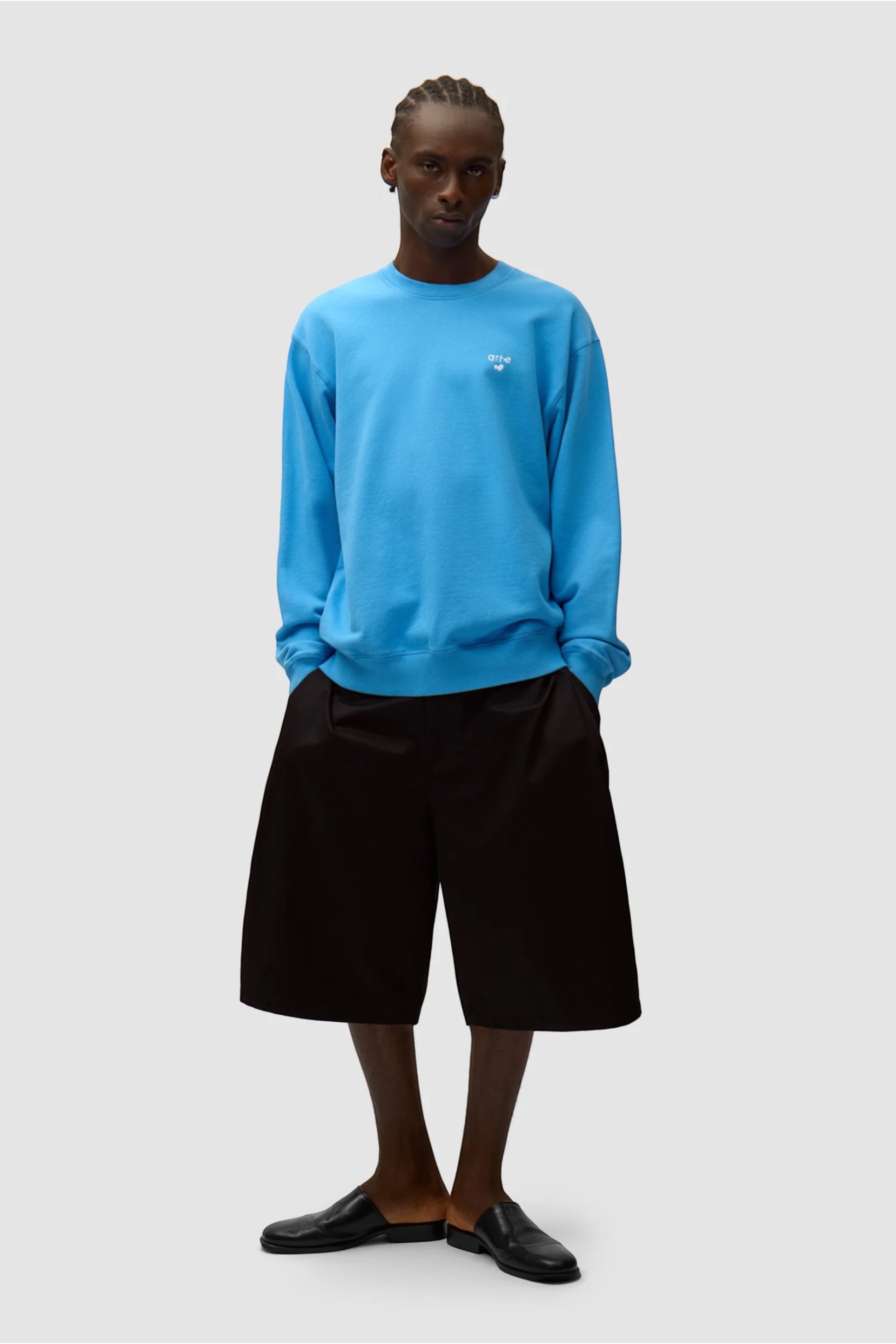 Crewneck Arte Blue - Logo Cœur - Coton Premium Portugal
