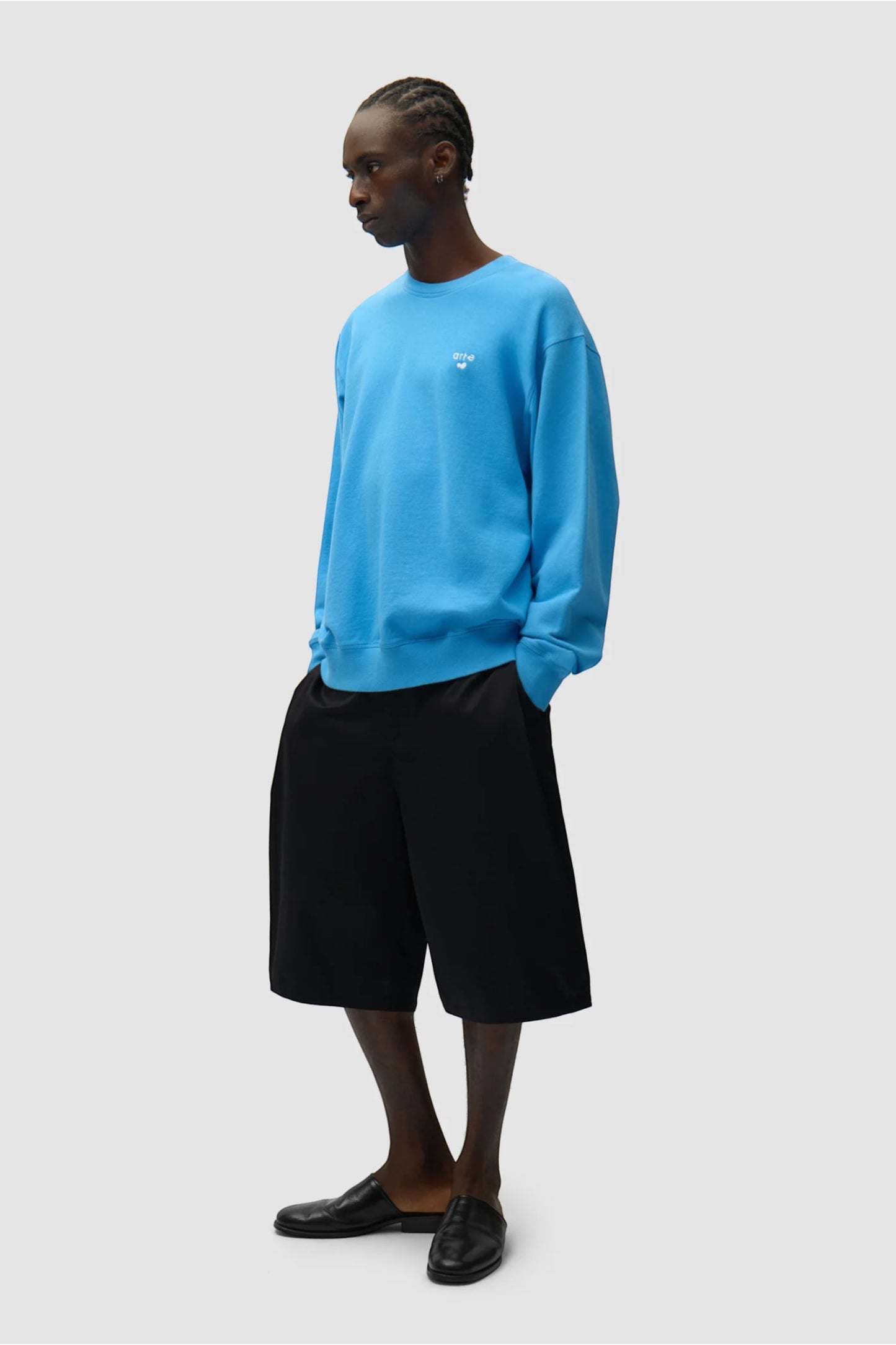 Crewneck Arte Blue - Logo Cœur - Coton Premium Portugal