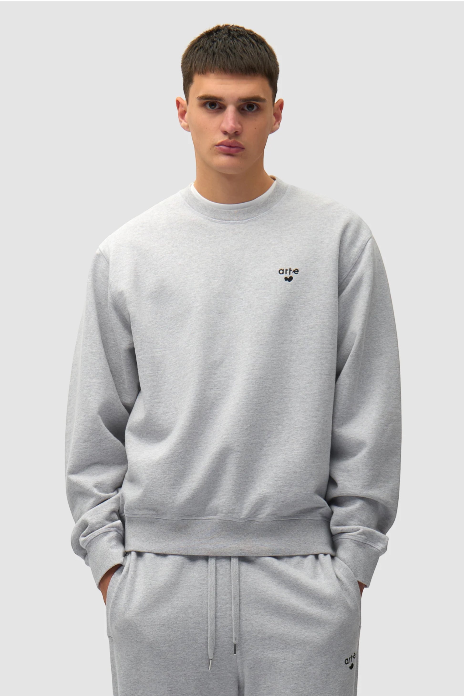 Crewneck Arte Grey - Logo Cœur - Coton Premium Portugal