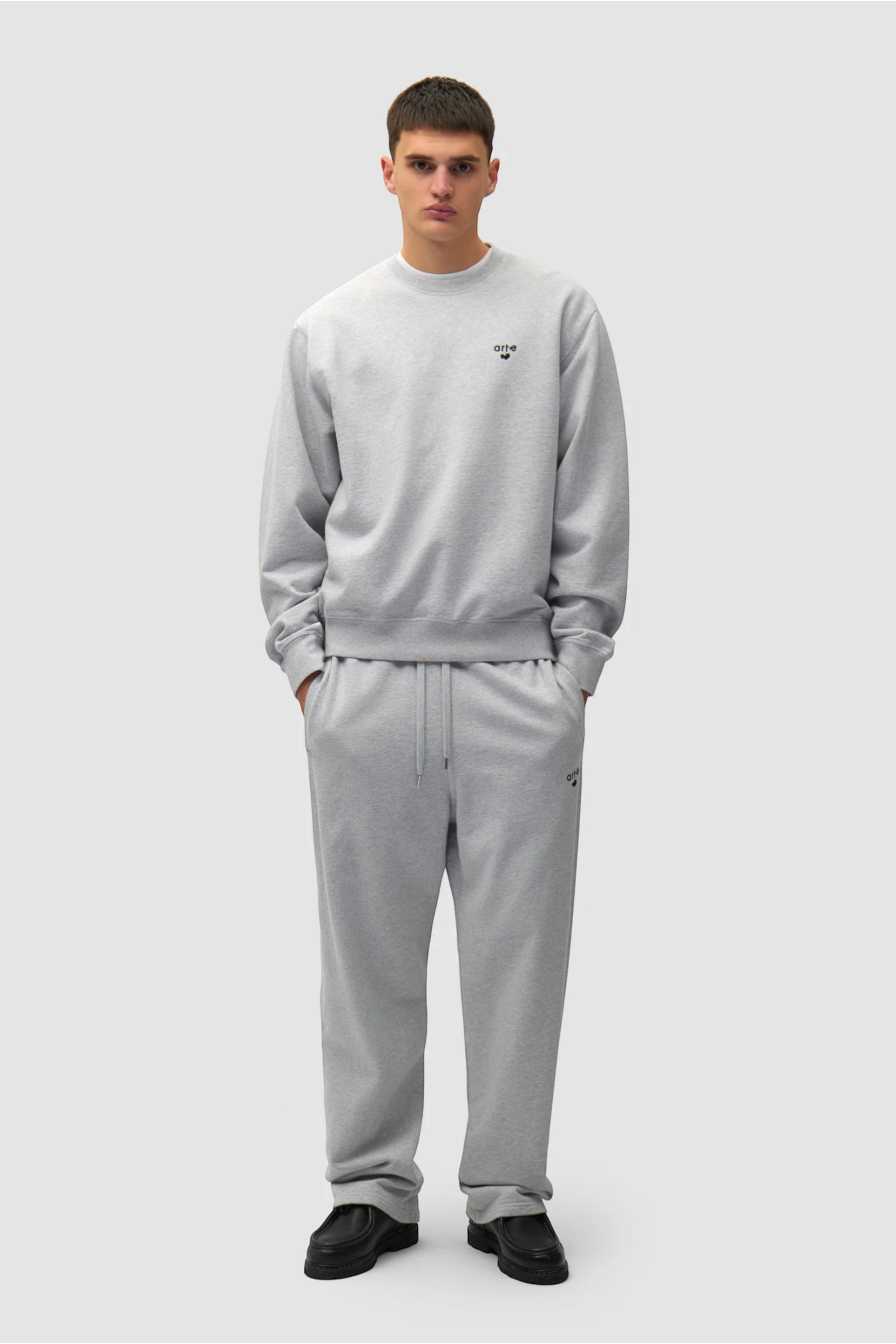 Crewneck Arte Grey - Logo Cœur - Coton Premium Portugal