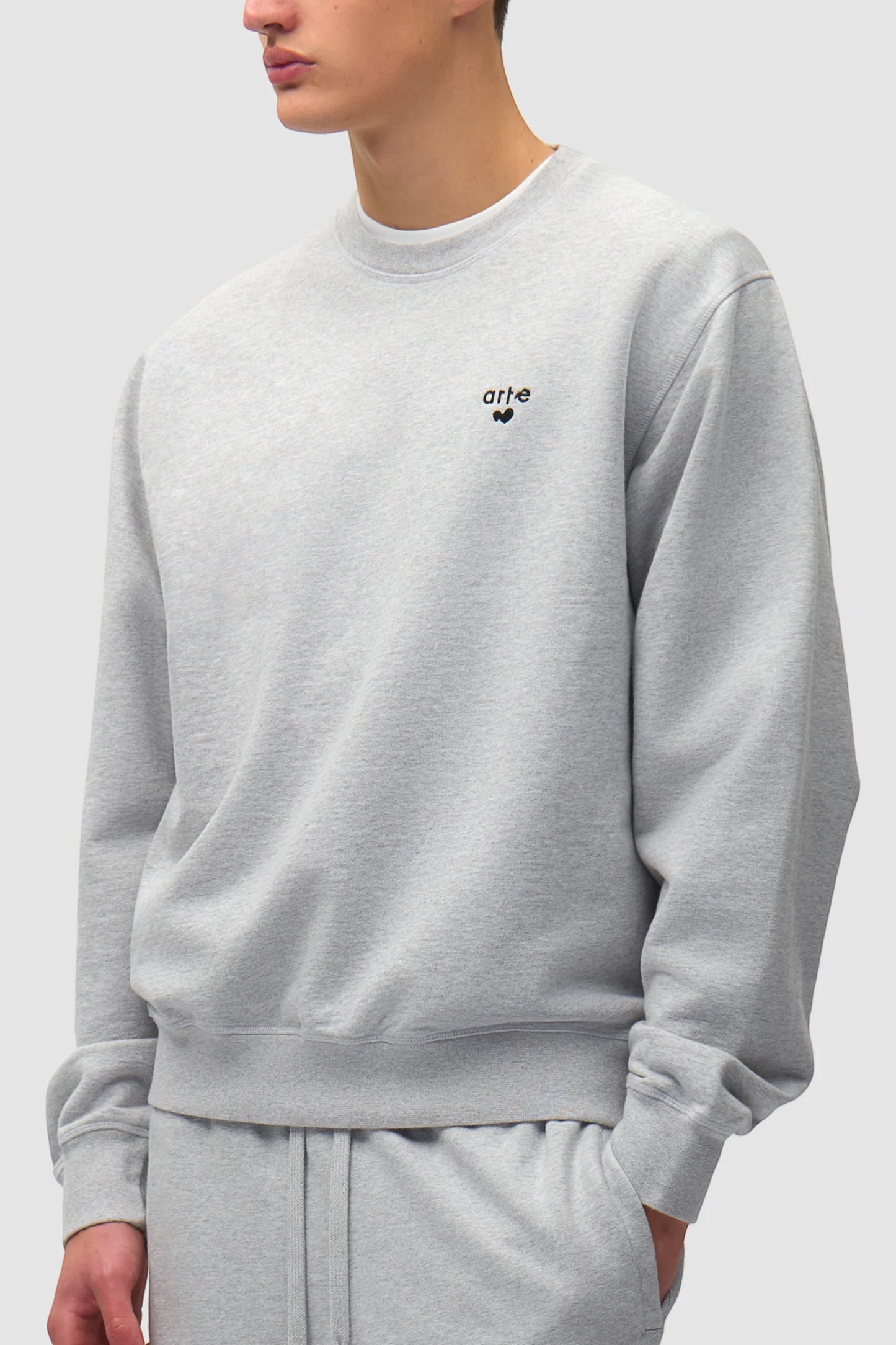 Crewneck Arte Grey - Logo Cœur - Coton Premium Portugal