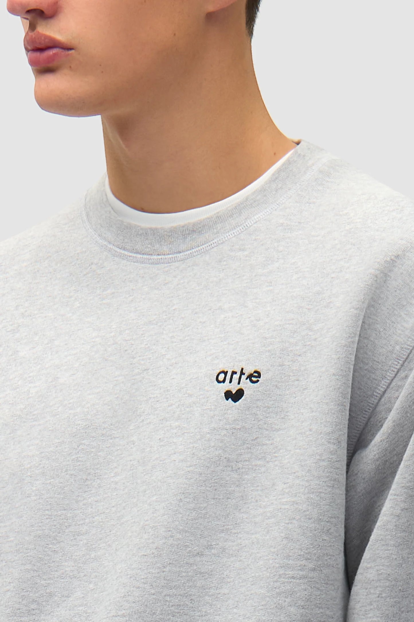Crewneck Arte Grey - Logo Cœur - Coton Premium Portugal