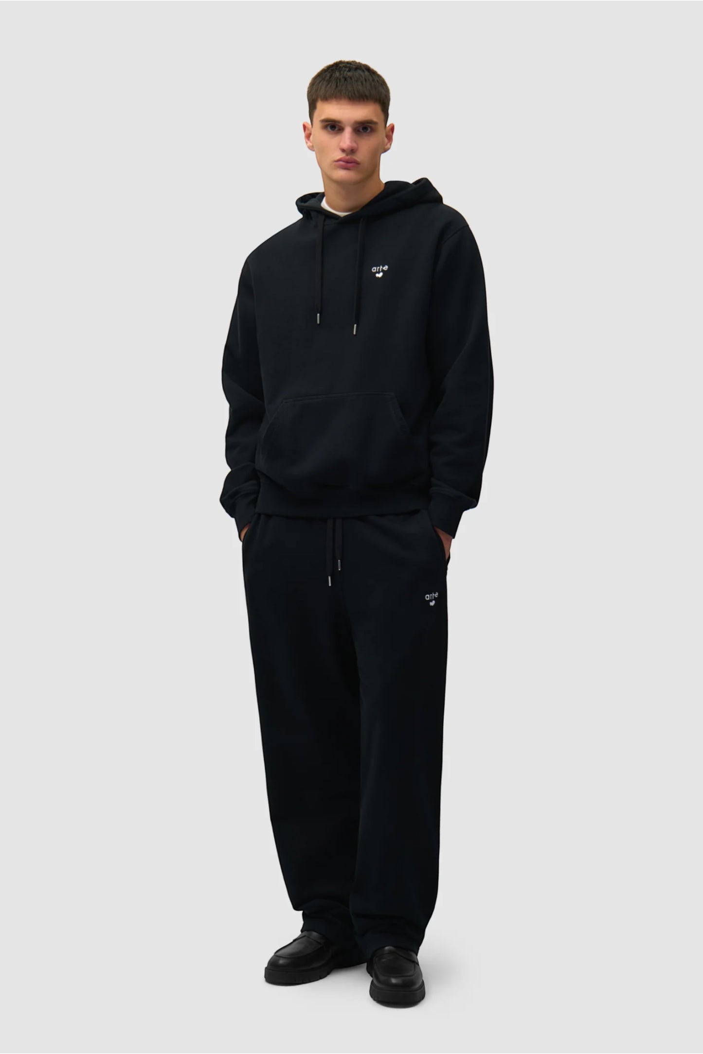 Hoodie Arte Black - Logo Cœur - Coton Premium Portugal