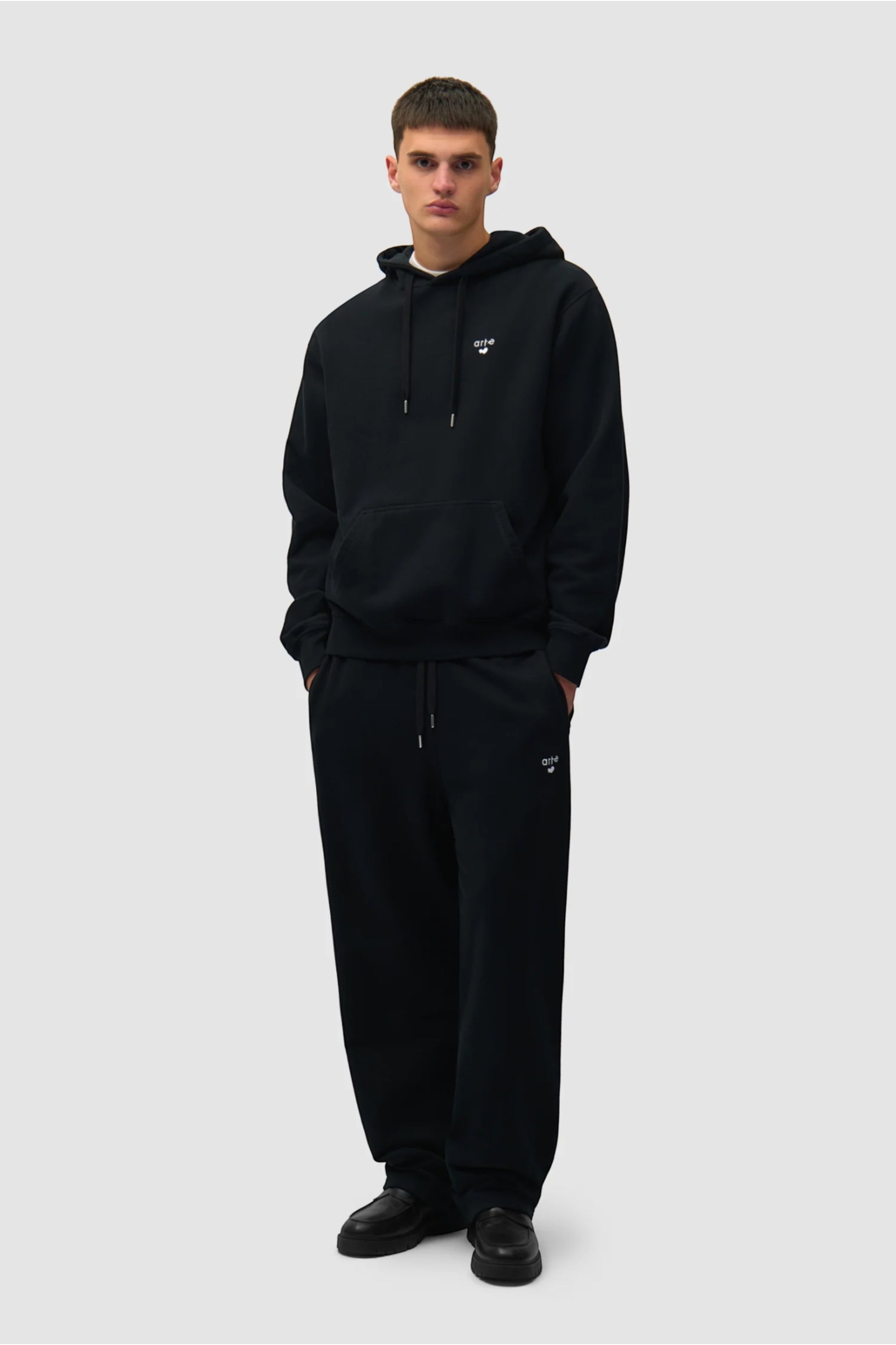 Hoodie Arte Black - Logo Cœur - Coton Premium Portugal