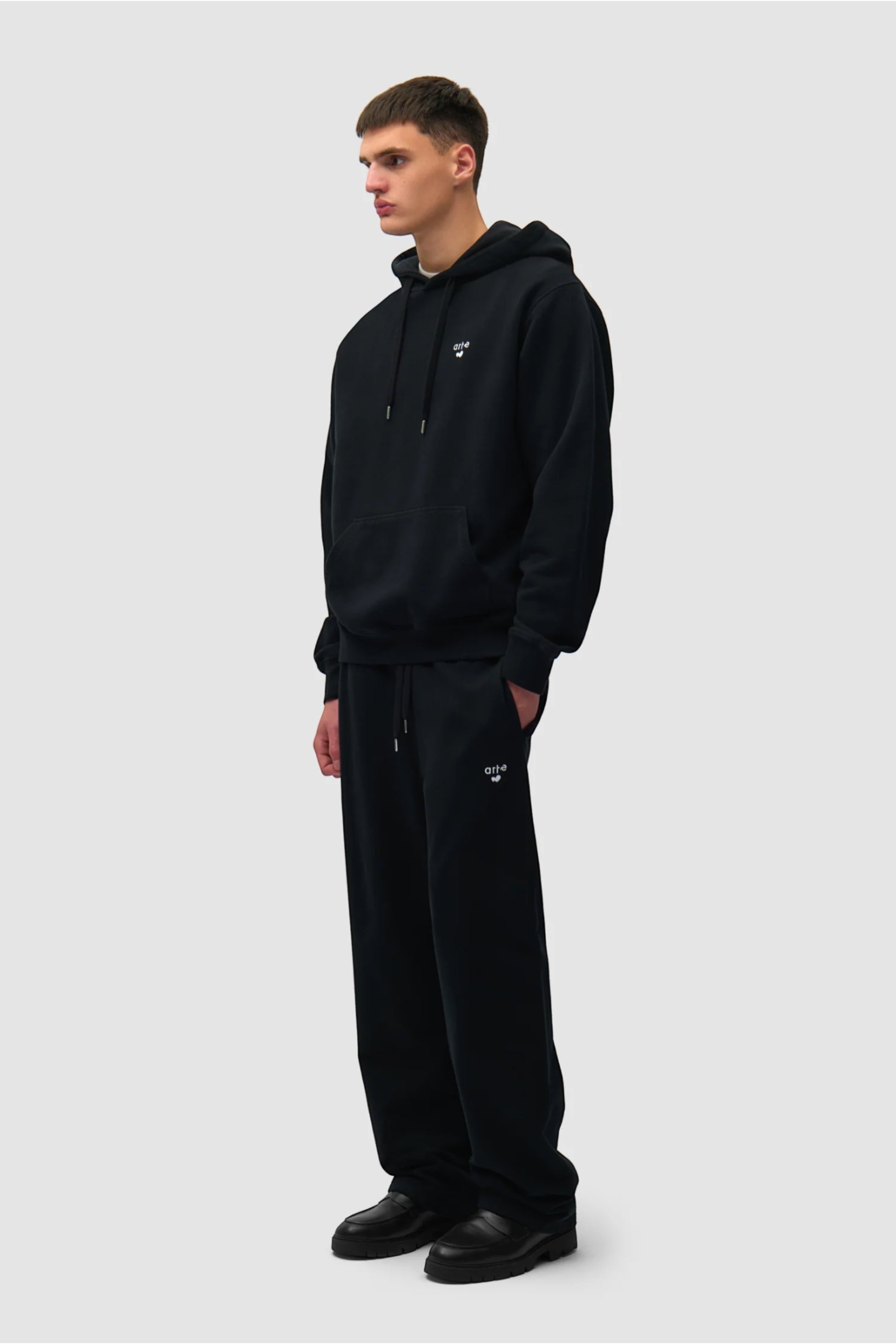 Hoodie Arte Black - Logo Cœur - Coton Premium Portugal