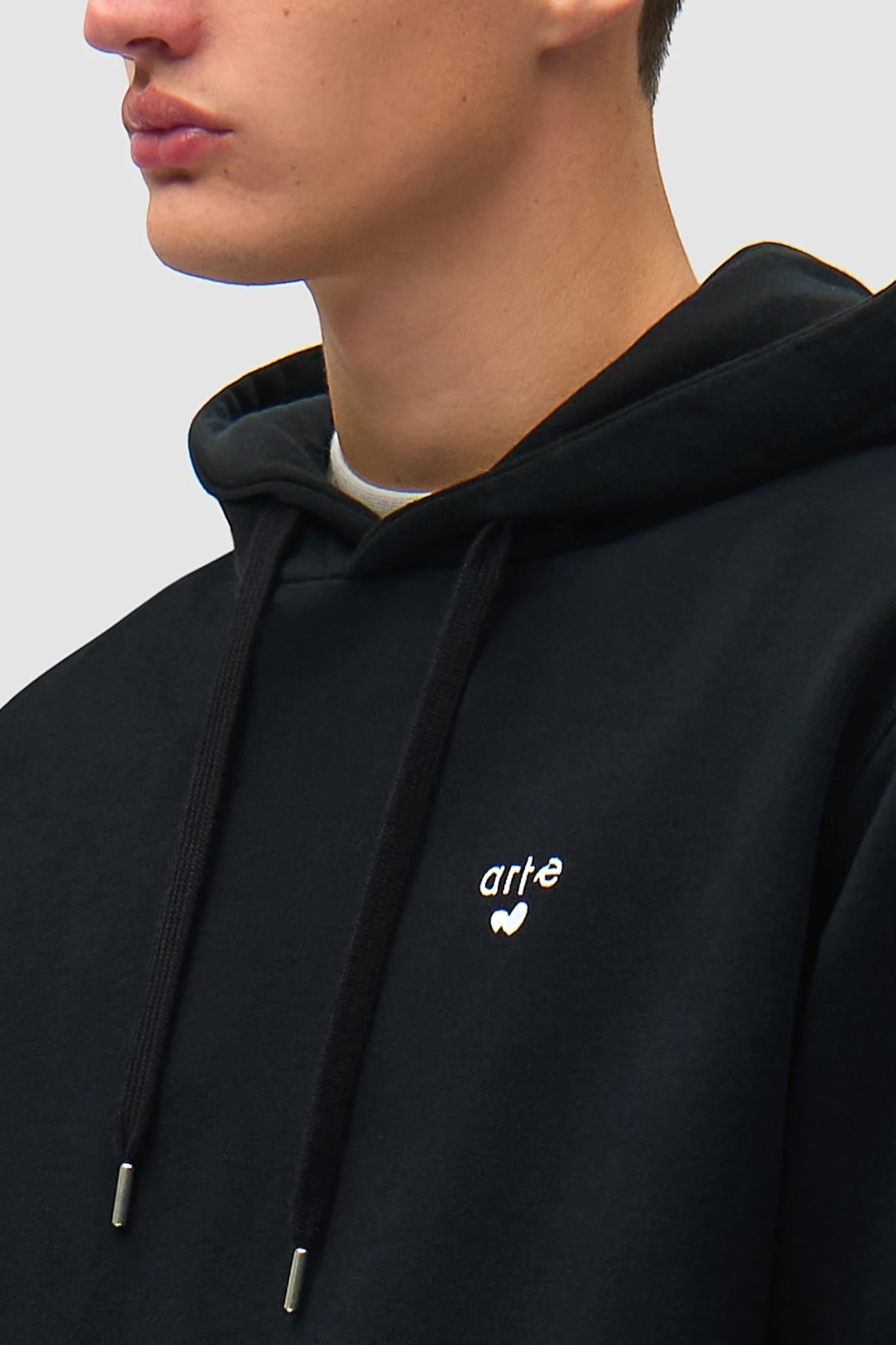 Hoodie Arte Black - Logo Cœur - Coton Premium Portugal