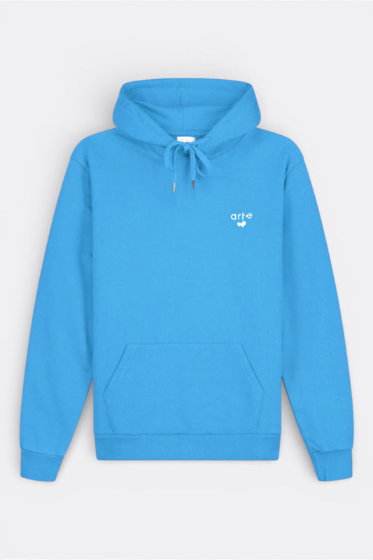 Hoodie Arte Blue - Logo Cœur - Coton Premium Portugal