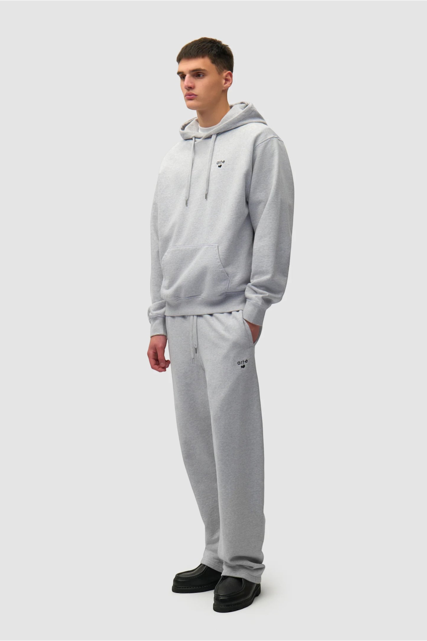 Hoodie Arte Grey - Logo Cœur - Coton Premium Portugal
