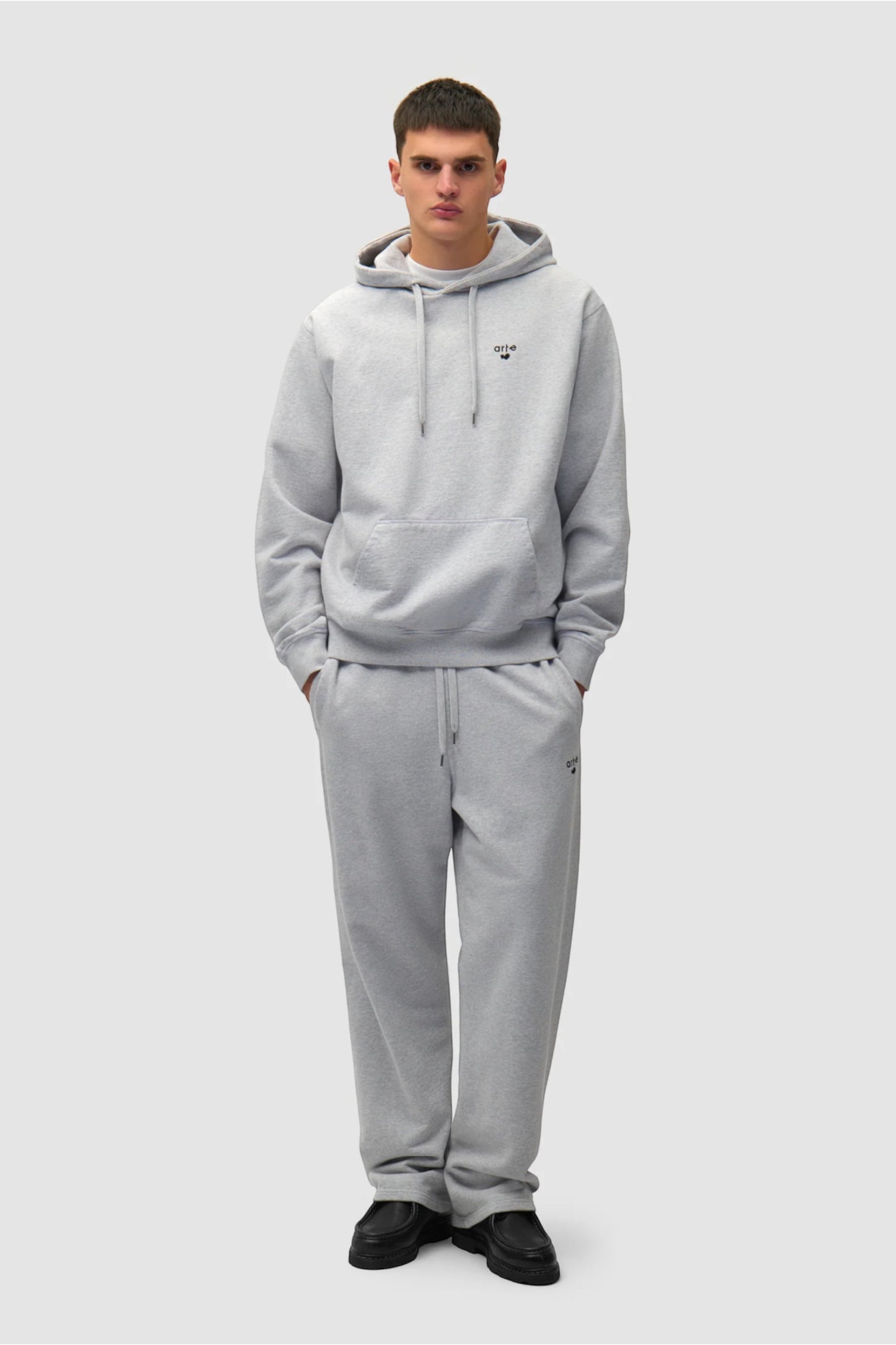 Hoodie Arte Grey - Logo Cœur - Coton Premium Portugal