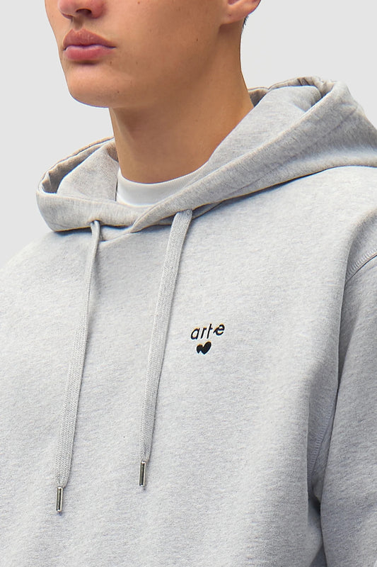 Hoodie Arte Grey - Logo Cœur - Coton Premium Portugal