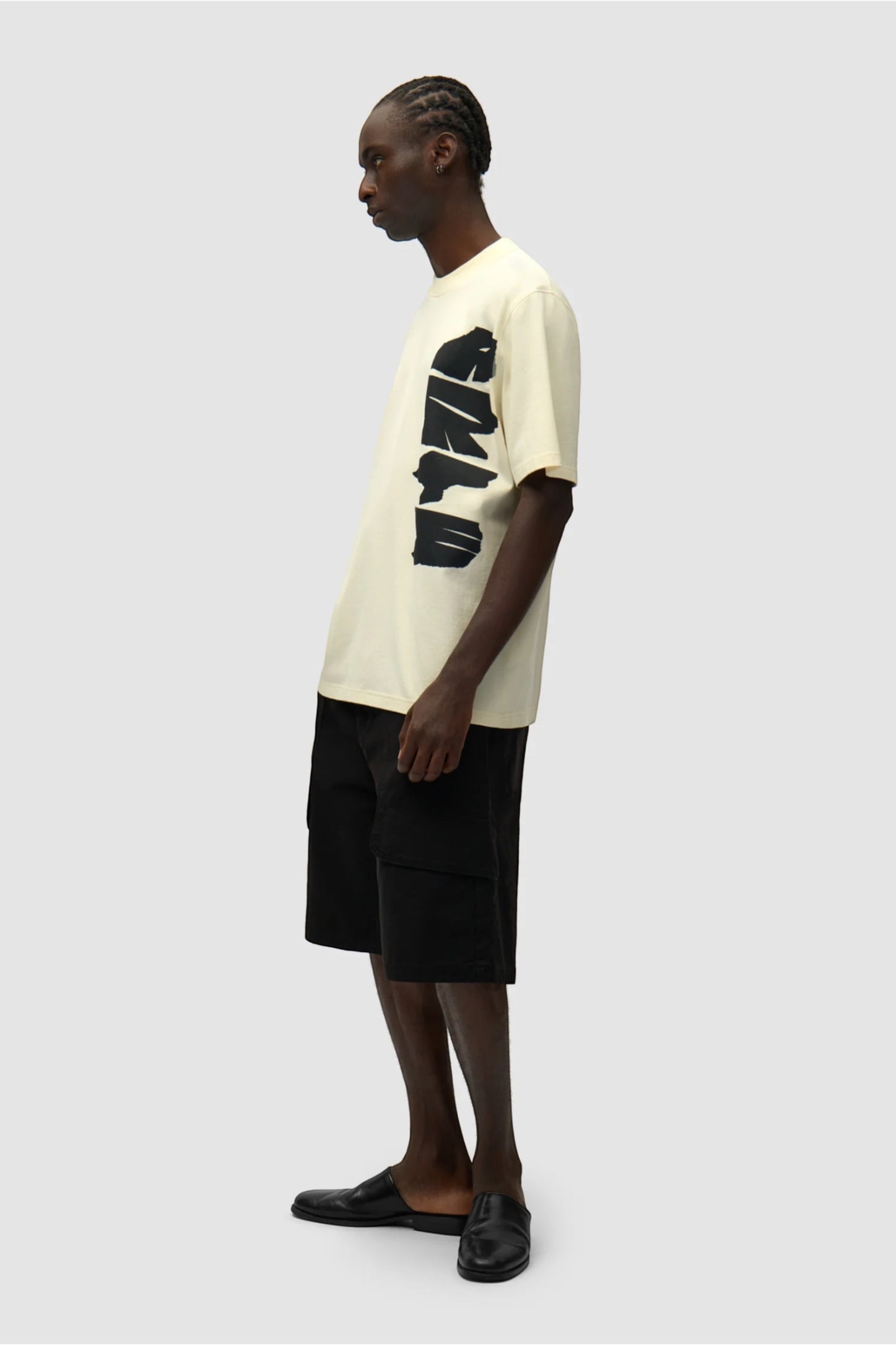 ARTE Side Logo T-Shirt Cream | T-Shirt Coton Premium Logo Latéral