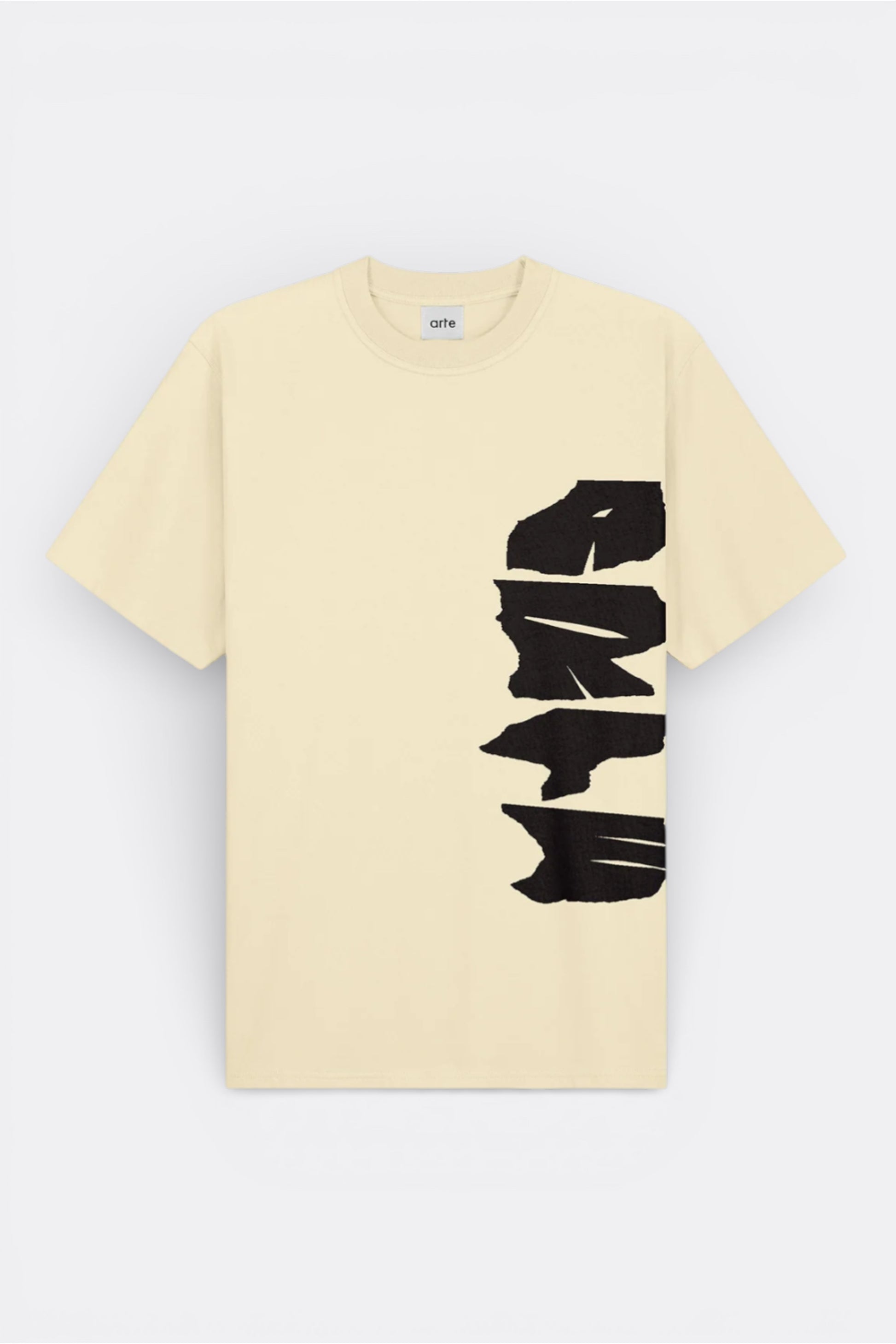 ARTE Side Logo T-Shirt Cream | T-Shirt Coton Premium Logo Latéral