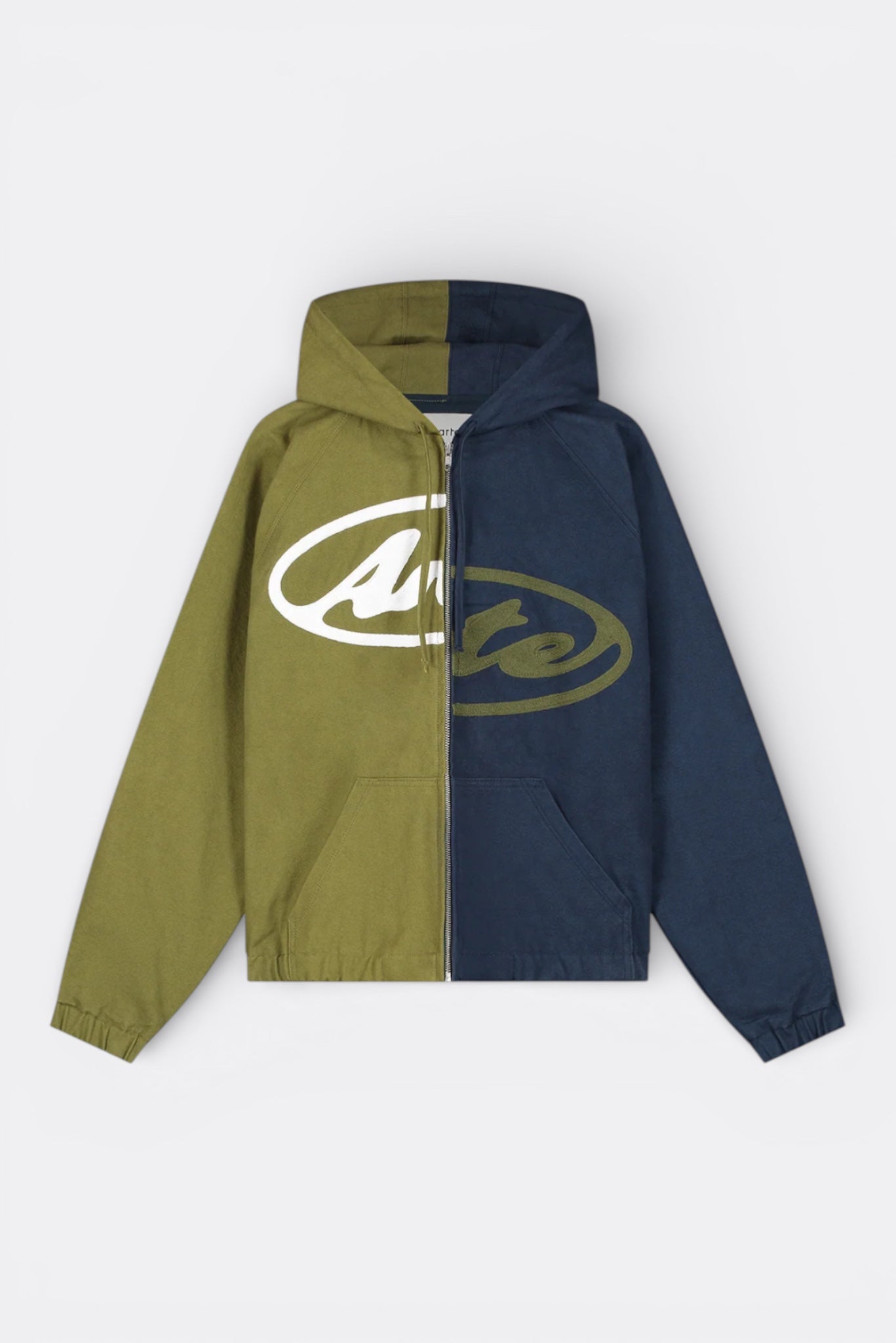 Veste Capuche Arte Navy Green - Logo Canvas - Coton Premium Portugal