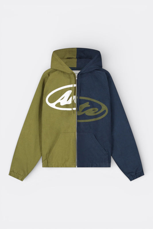 Veste Capuche Arte Navy Green - Logo Canvas - Coton Premium Portugal