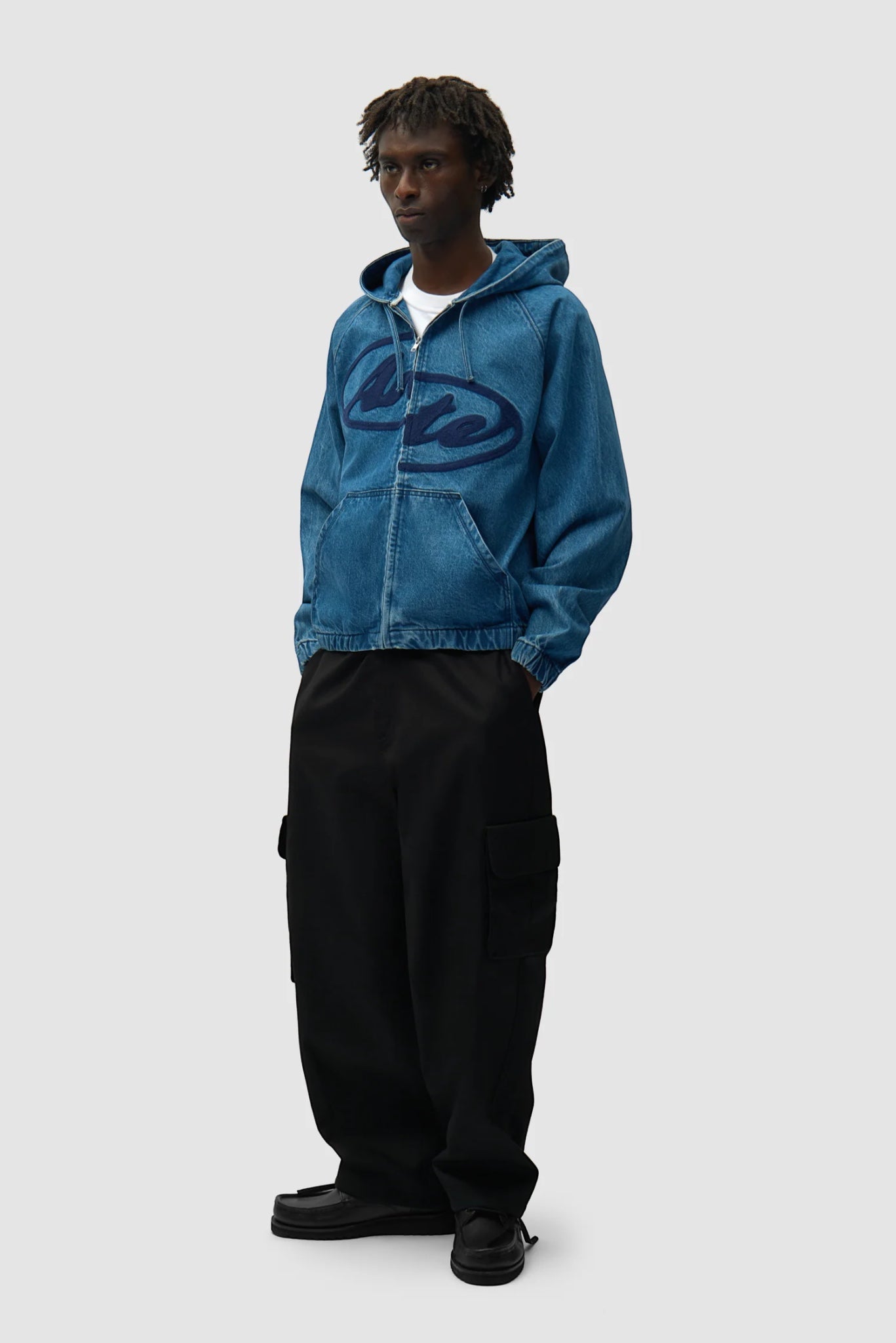 Veste Capuche Arte Navy - Logo Denim - Coton Premium Portugal