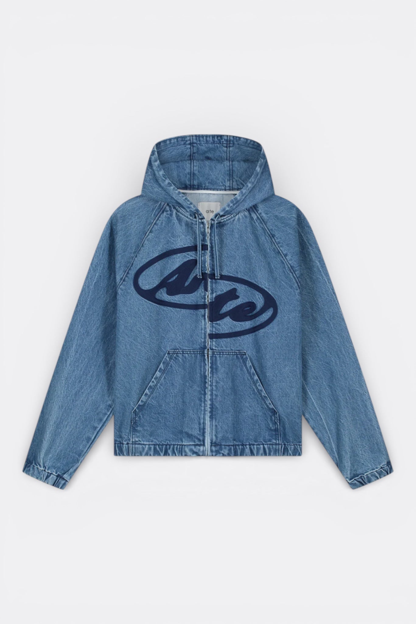 Veste Capuche Arte Navy - Logo Denim - Coton Premium Portugal