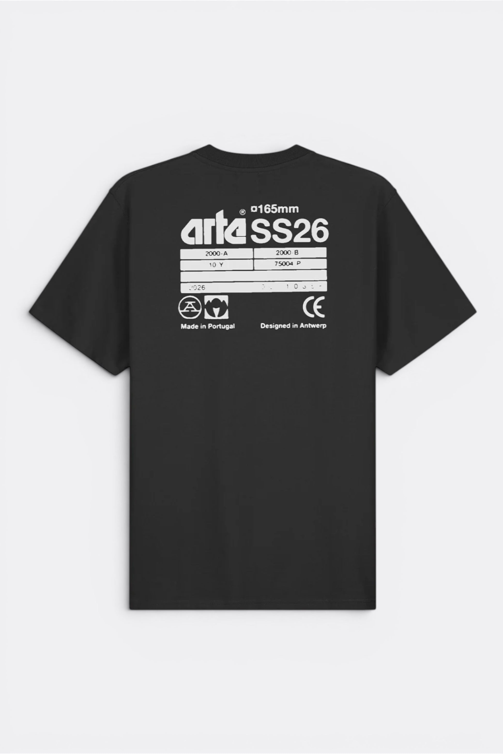 T-Shirt Arte Noir - SS26 Back - Coton Premium Portugal