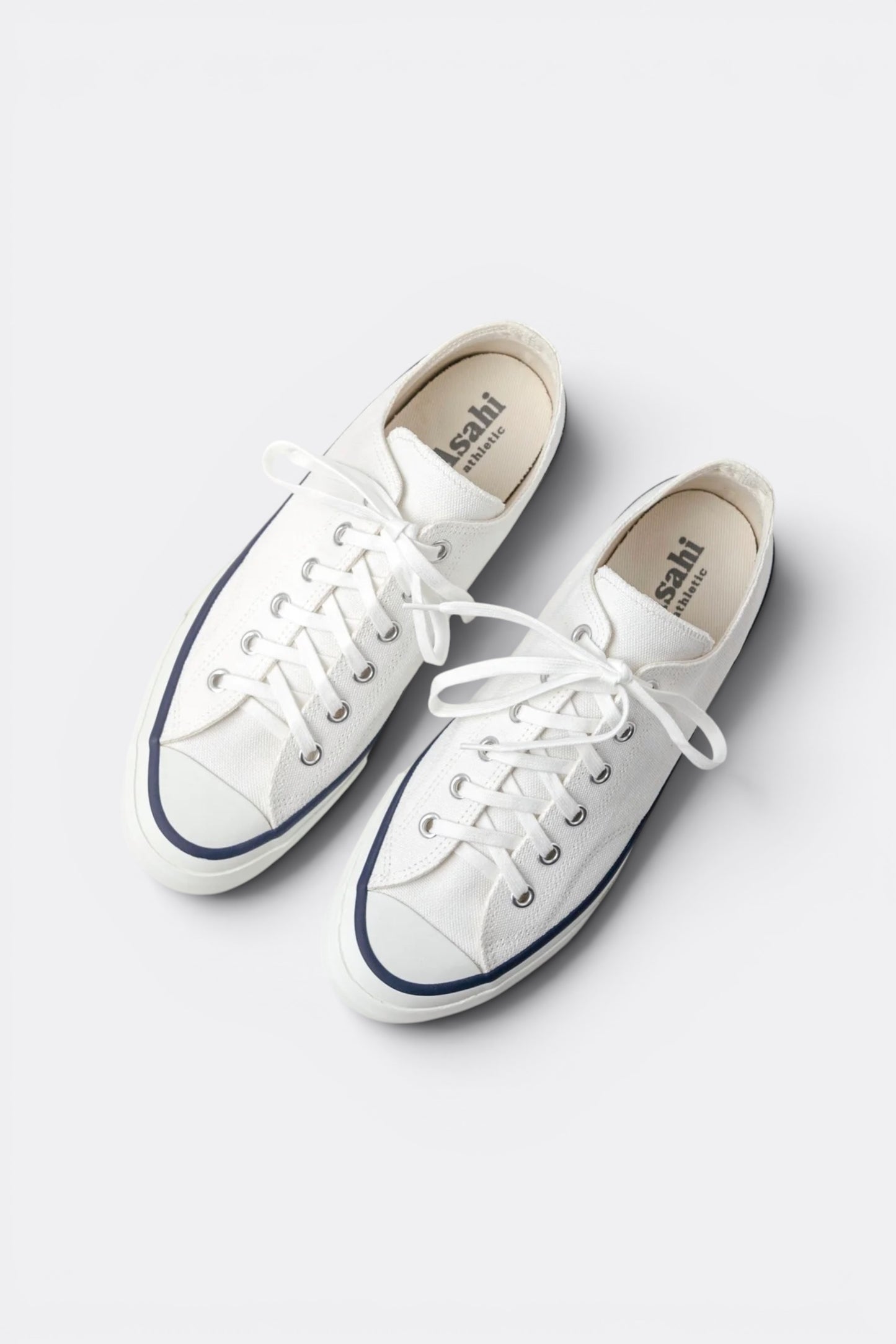 Asahi Shoes Athletic 046 White | Sneaker Canvas Semelle Vulcanisée Made in Japan | Edgar Bdx
