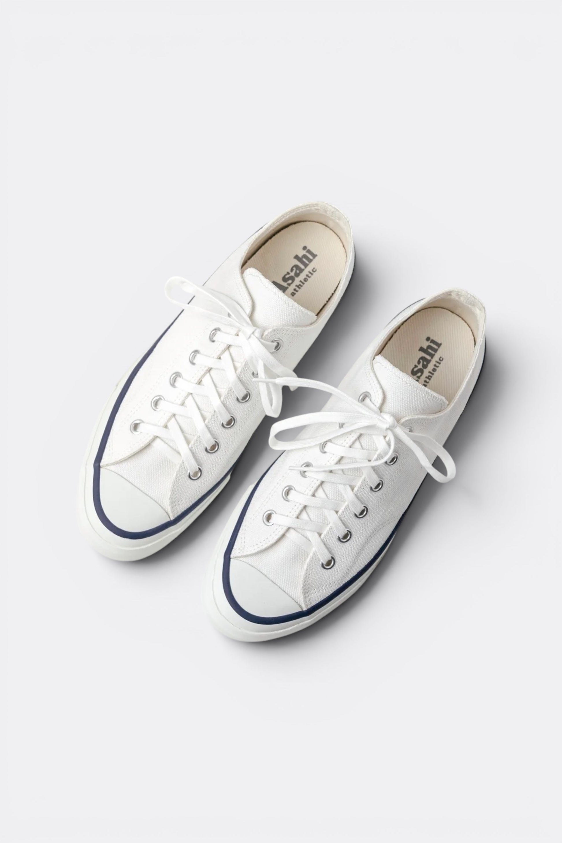 Asahi Shoes Athletic 046 White | Sneaker Canvas Semelle Vulcanisée Made in Japan | Edgar Bdx