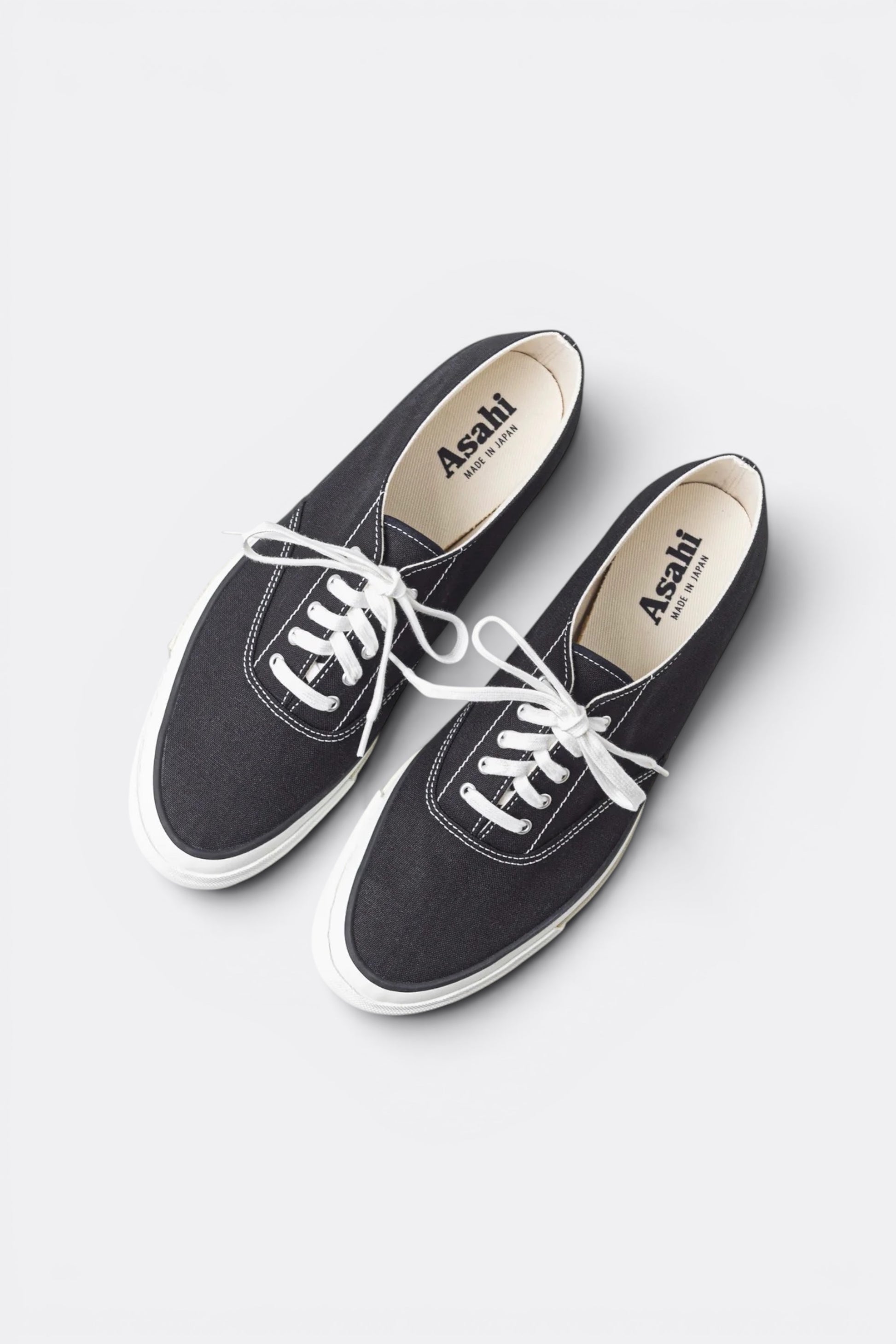 Asahi Deck 041 Black | Deck Shoe Canvas Japonais Semelle Chevrons Made in Japan | Edgar Bdx