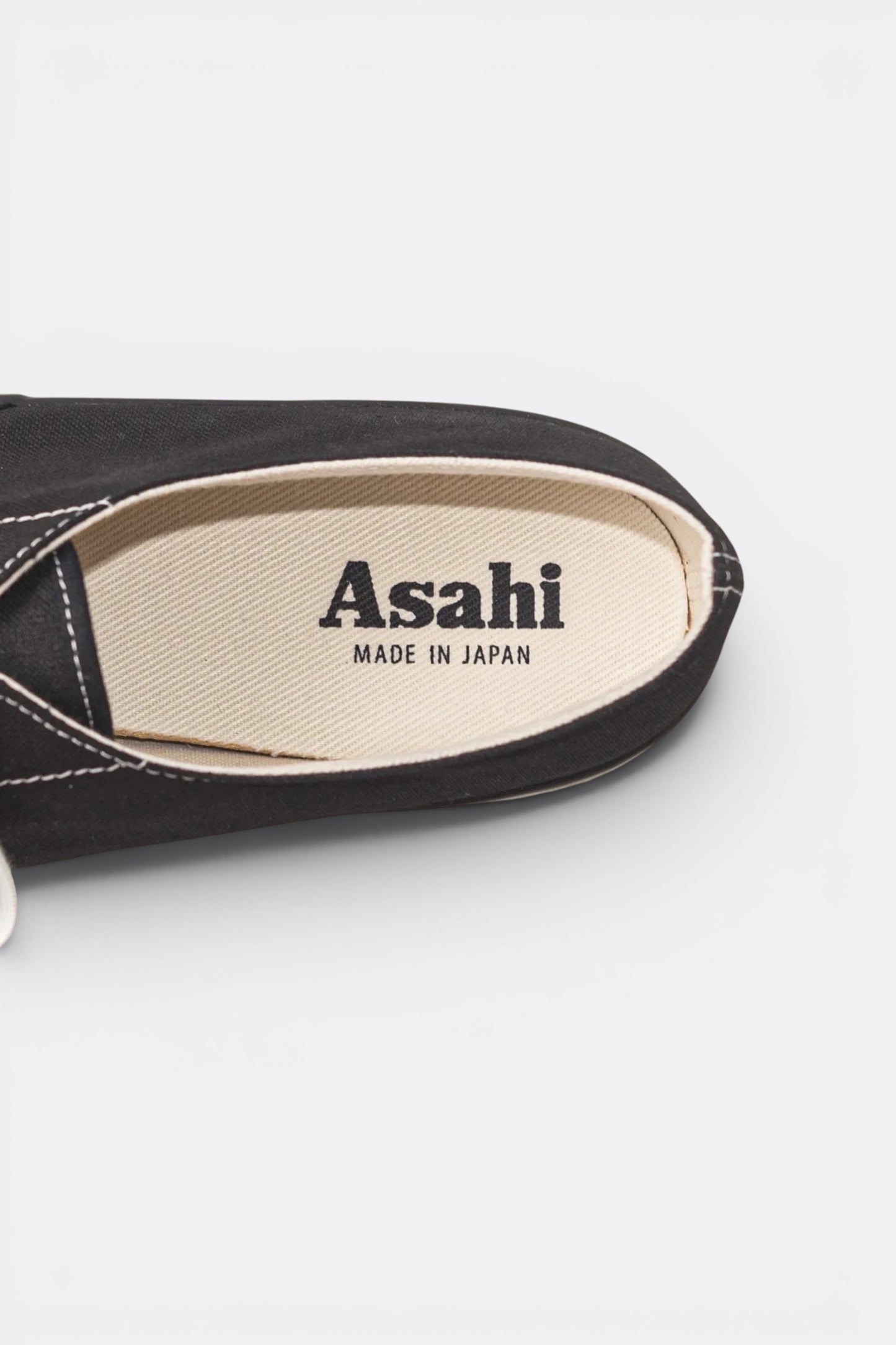 Asahi Deck 041 Black | Deck Shoe Canvas Japonais Semelle Chevrons Made in Japan | Edgar Bdx