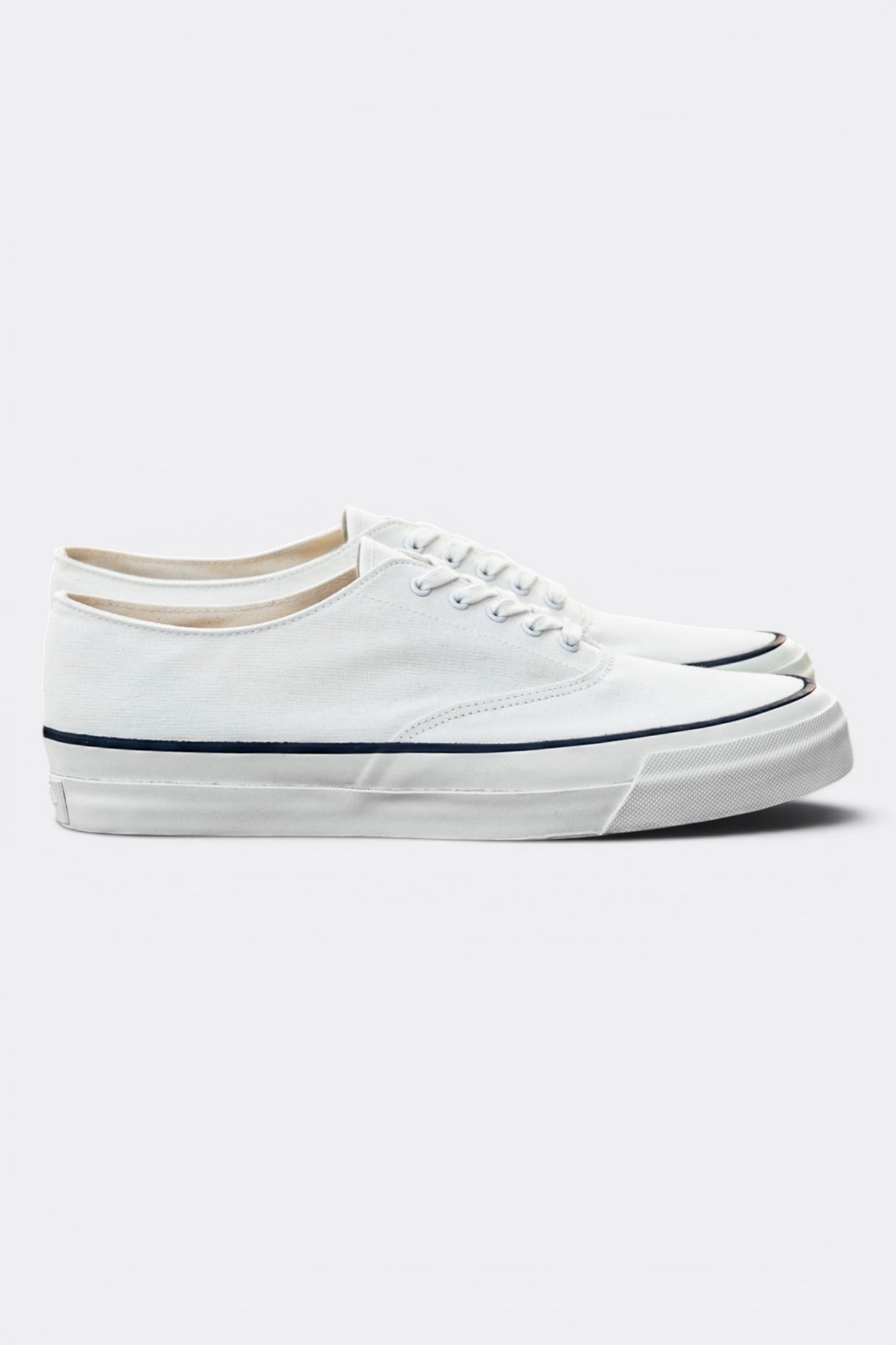 Asahi Deck 041 White | Deck Shoe Canvas Japonais Semelle Chevrons Made in Japan | Edgar Bdx