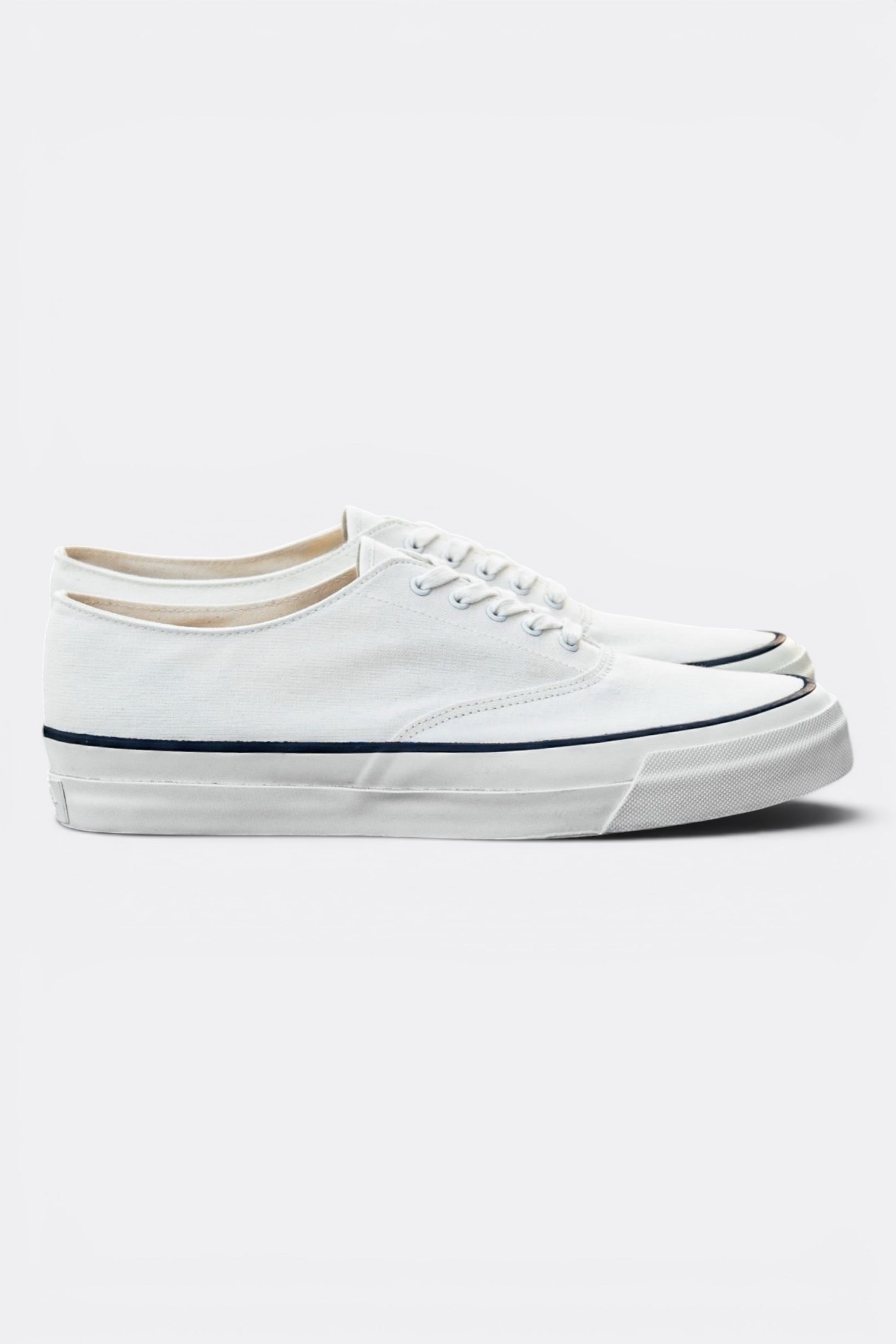 Asahi Deck 041 White | Deck Shoe Canvas Japonais Semelle Chevrons Made in Japan | Edgar Bdx