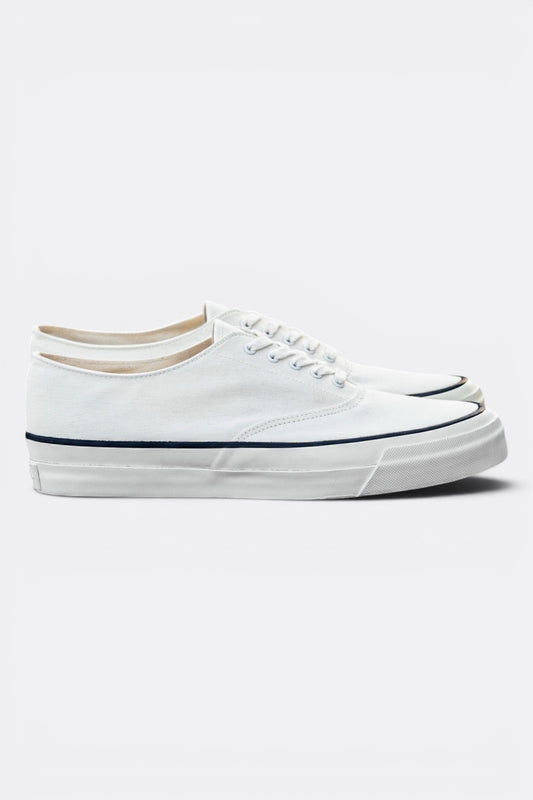 Asahi Deck 041 White | Deck Shoe Canvas Japonais Semelle Chevrons Made in Japan | Edgar Bdx