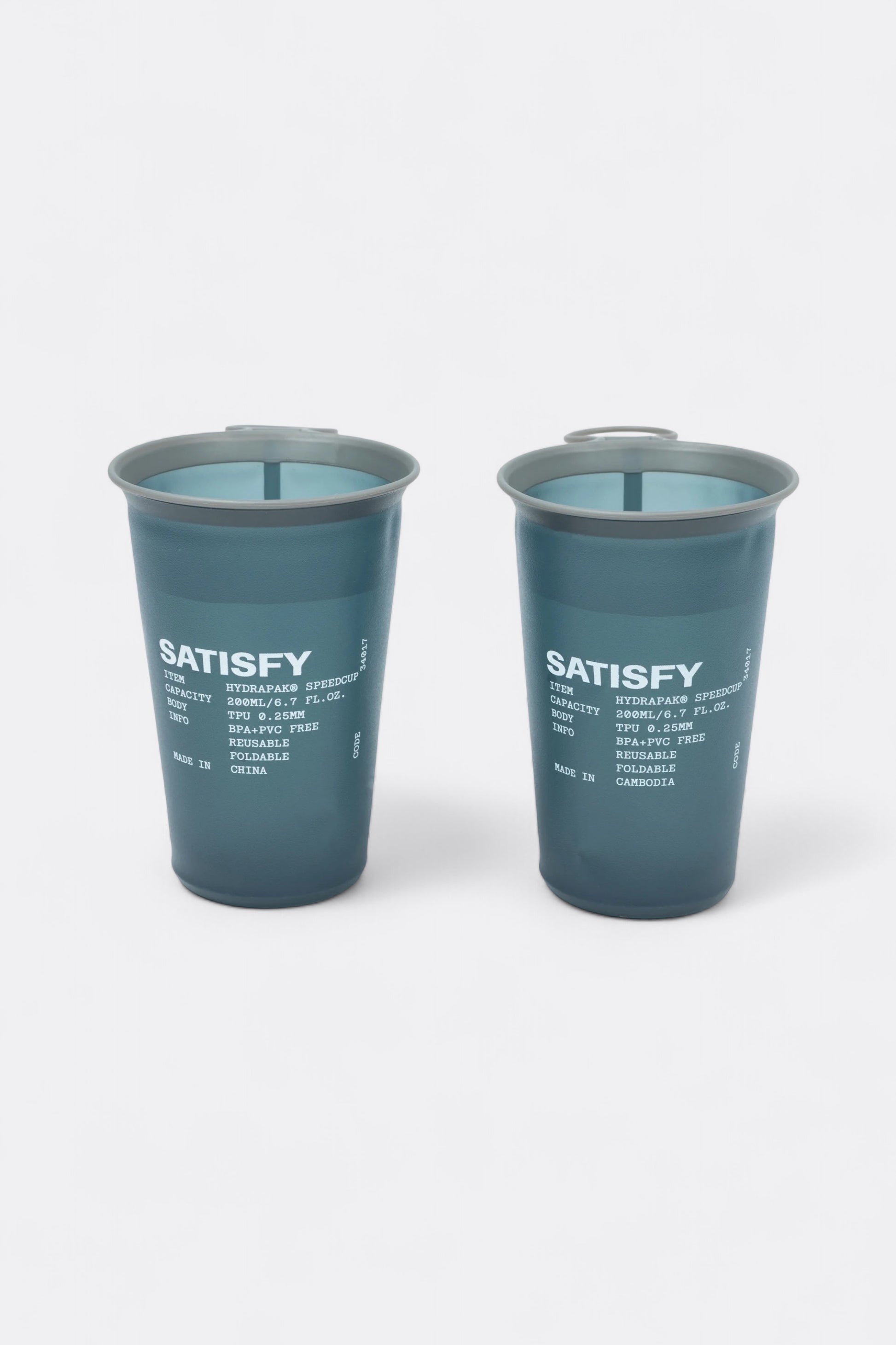 Satisfy - HydraPak® SpeedCup™ 2Pack 200ML (Dark Slate)