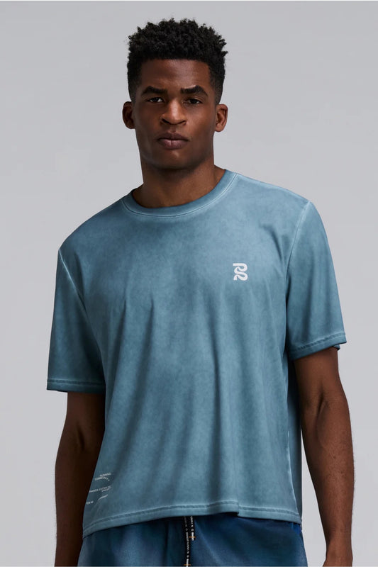 Bandit - Men's FrioSoft™ Performance Box Tee (Tranquil Blue SaltFade)