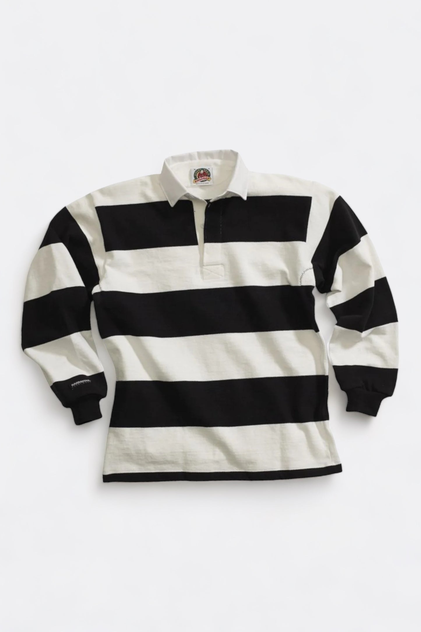 Barbarian - Rugby Shirt 4 Inch Stripe (White / Black)