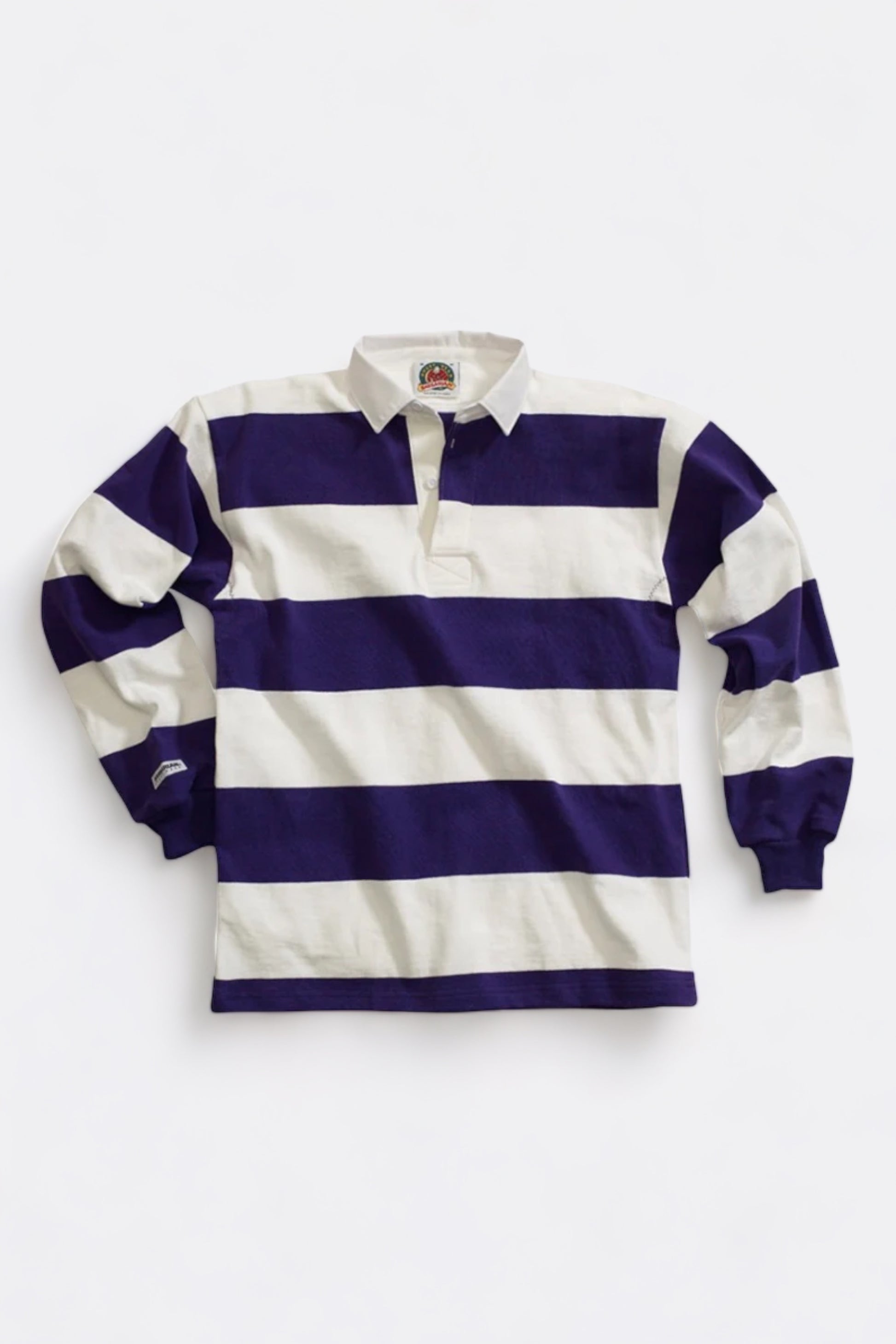 Barbarian - Rugby Shirt 4 Inch Stripe (White / Purple)