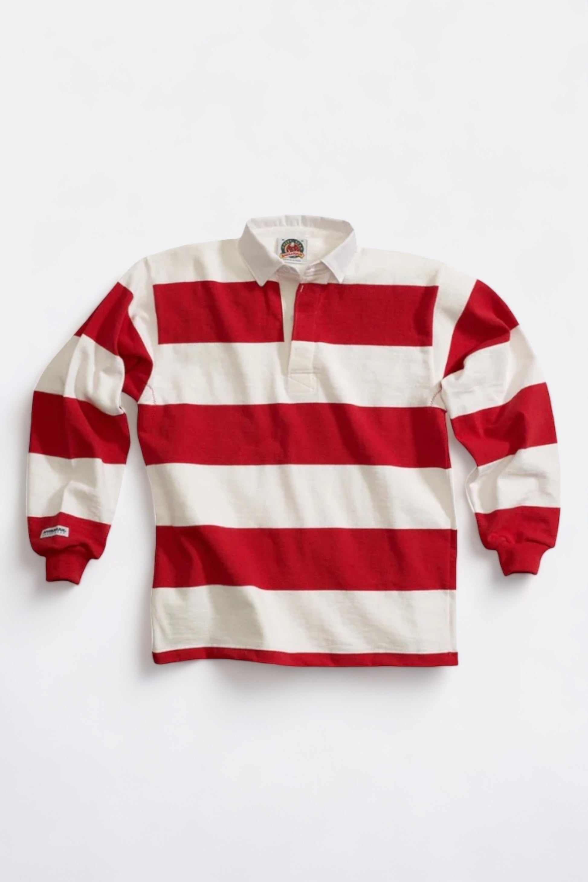 Barbarian - Rugby Shirt 4 Inch Stripe (White / Red)