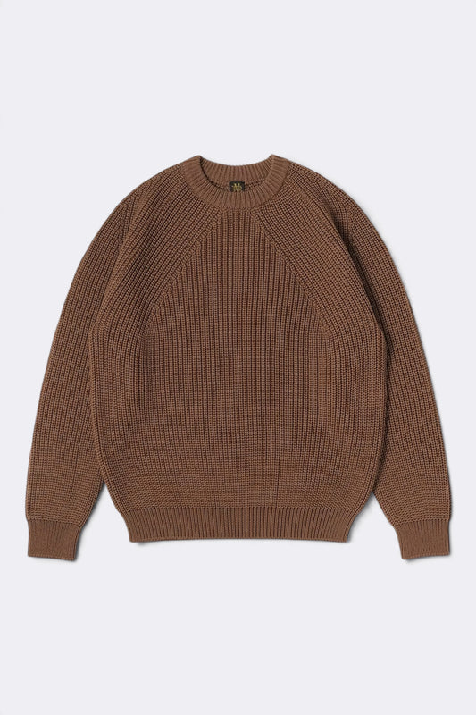 BATONER Signature Crew Neck Camel | Pull Mérinos | Edgar Bdx