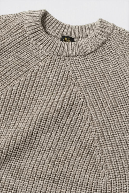 BATONER Signature Crew Neck Gray | Pull Mérinos | Edgar Bdx