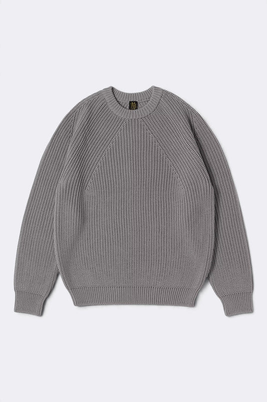 BATONER Signature Crew Neck Gray | Pull Mérinos | Edgar Bdx