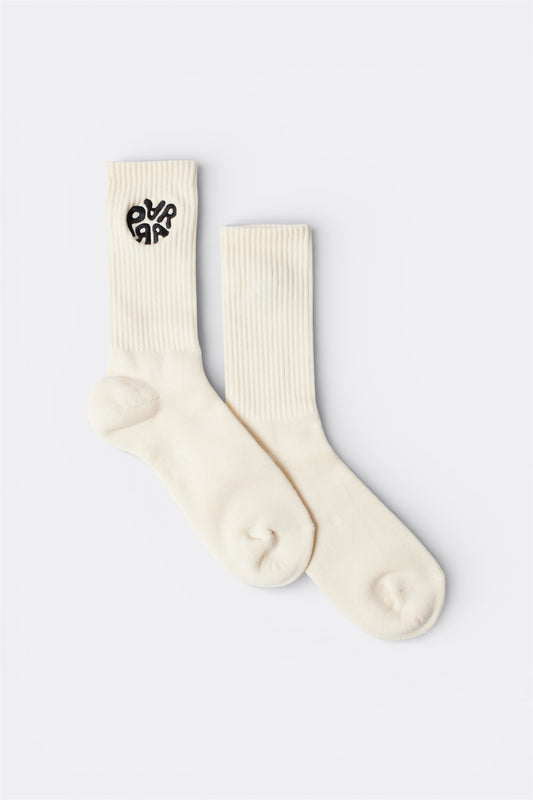 By Parra - 1976 Logo Crew Socks (Off White)