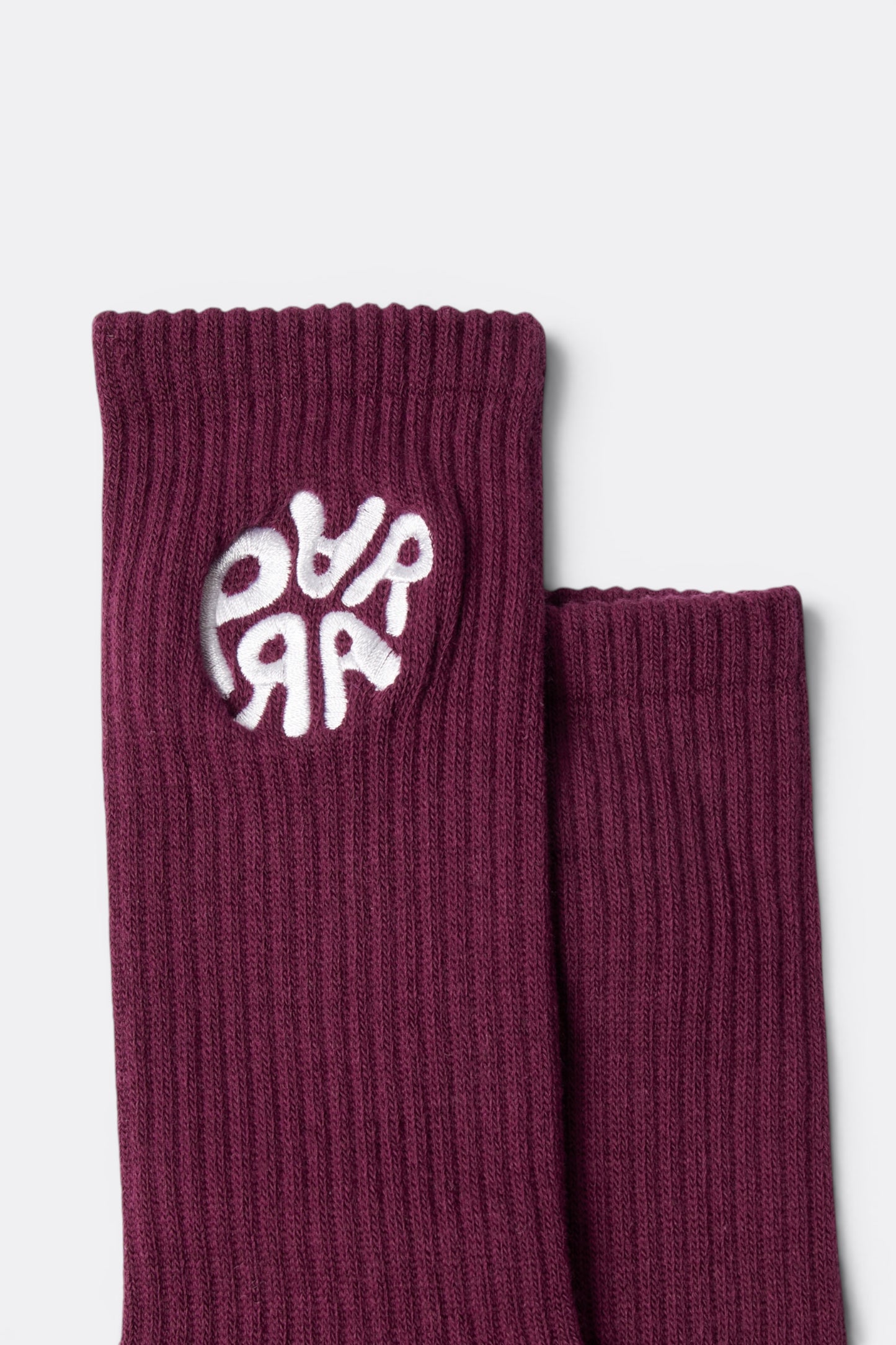 By Parra 1976 Logo Crew Socks Purple | Chaussettes Tricot Tokyo Vintage | Edgar Bdx