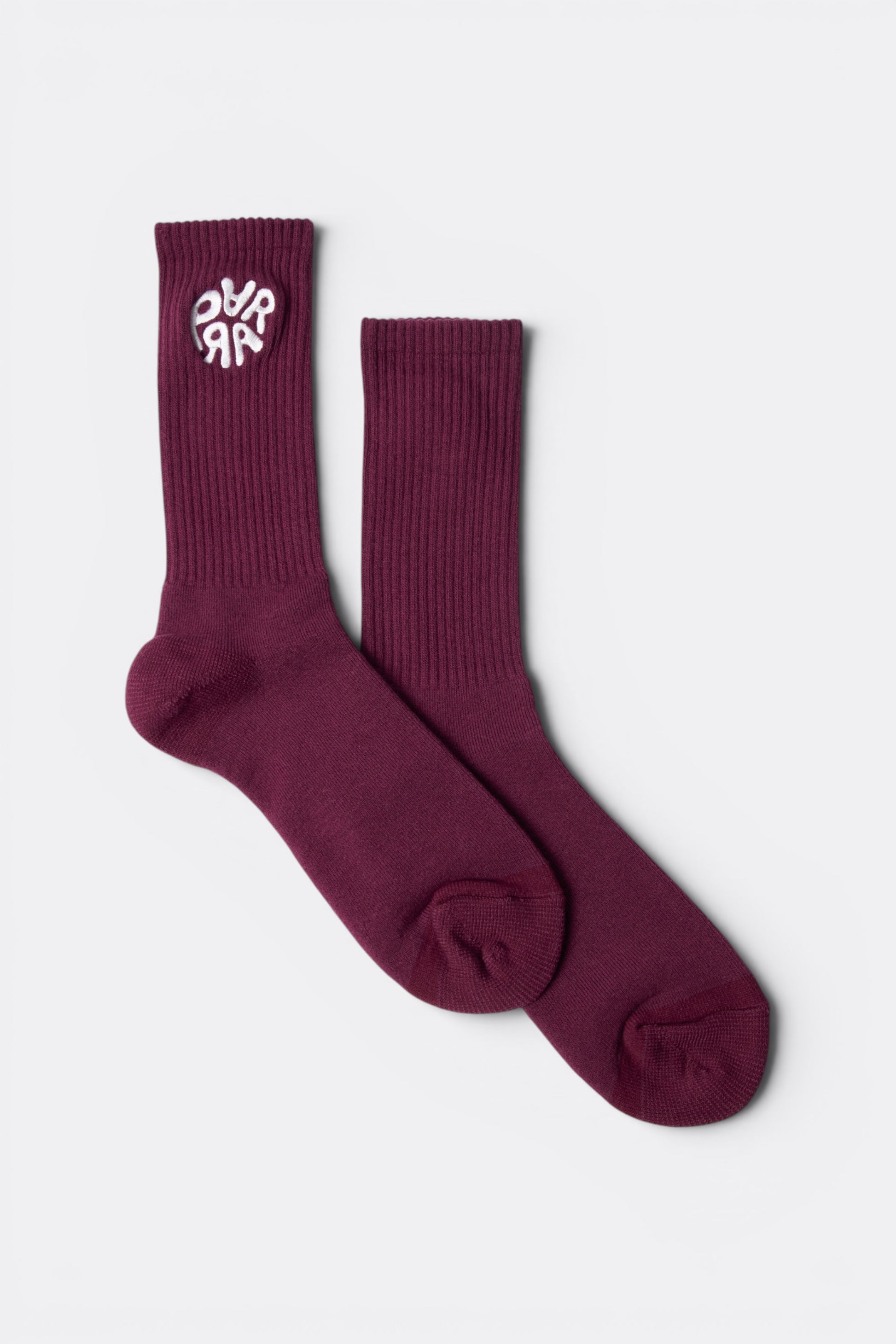 By Parra 1976 Logo Crew Socks Purple | Chaussettes Tricot Tokyo Vintage | Edgar Bdx