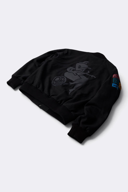 BY PARRA All The Best Varsity Jacket Black | Edgar Bdx