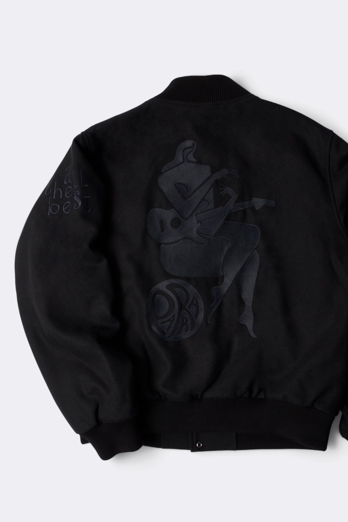 BY PARRA All The Best Varsity Jacket Black | Edgar Bdx